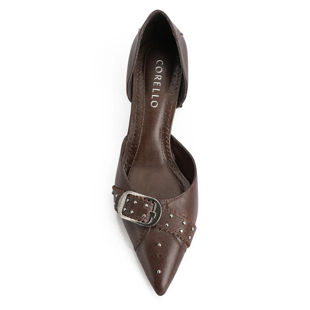 Scarpin Couro Marrom - imagem 6