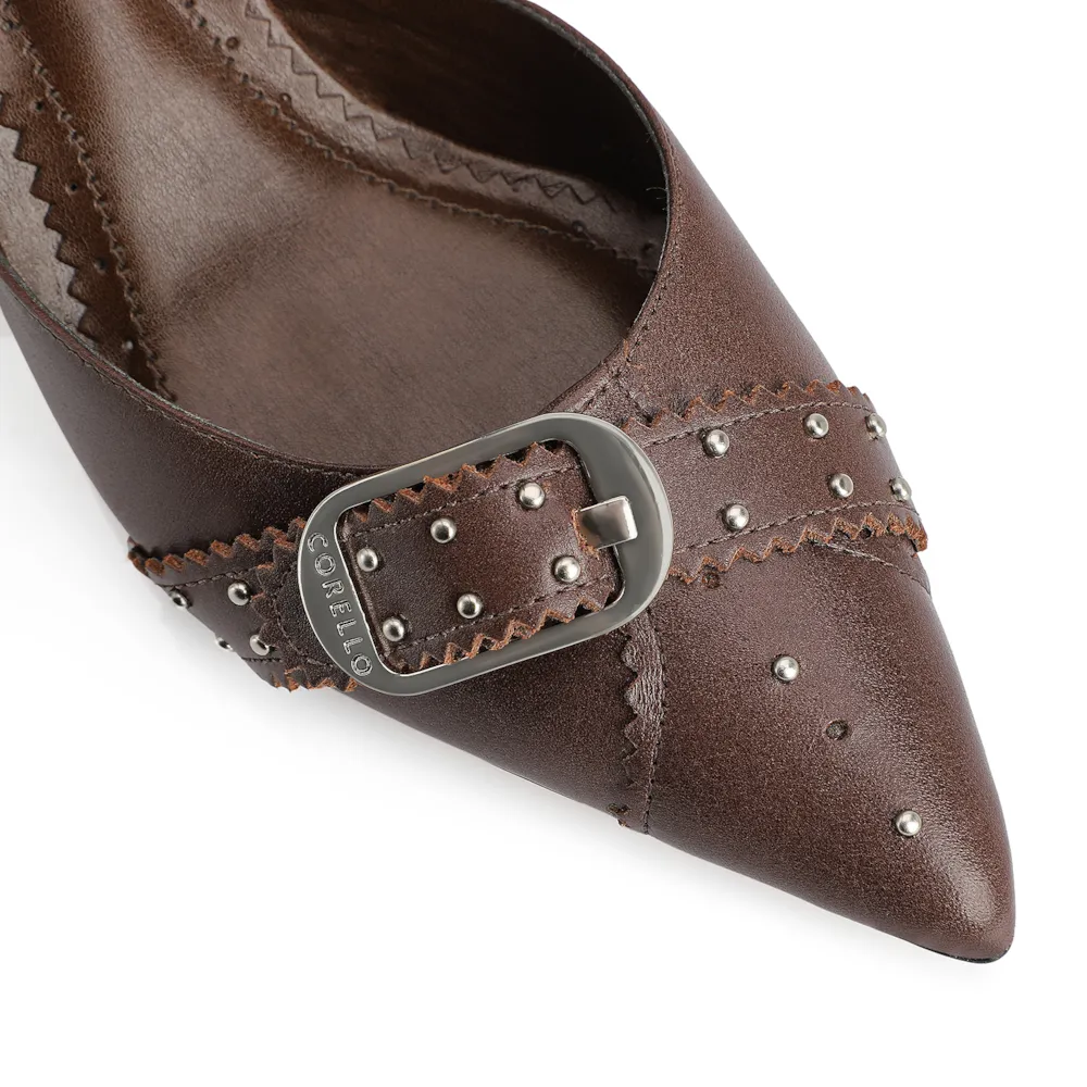 Scarpin Couro Marrom - imagem 7