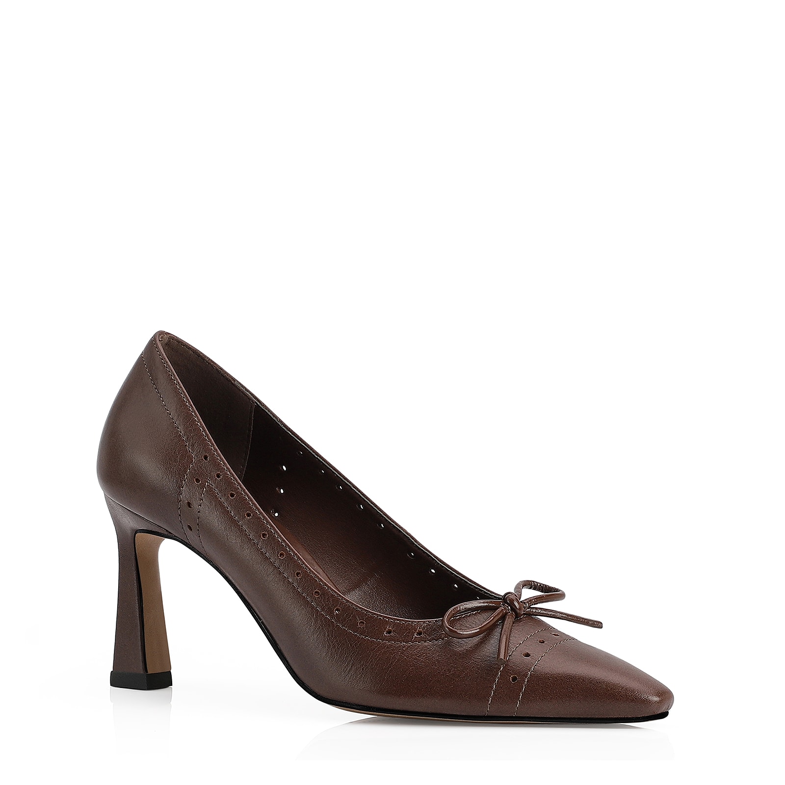 Scarpin Couro Marrom