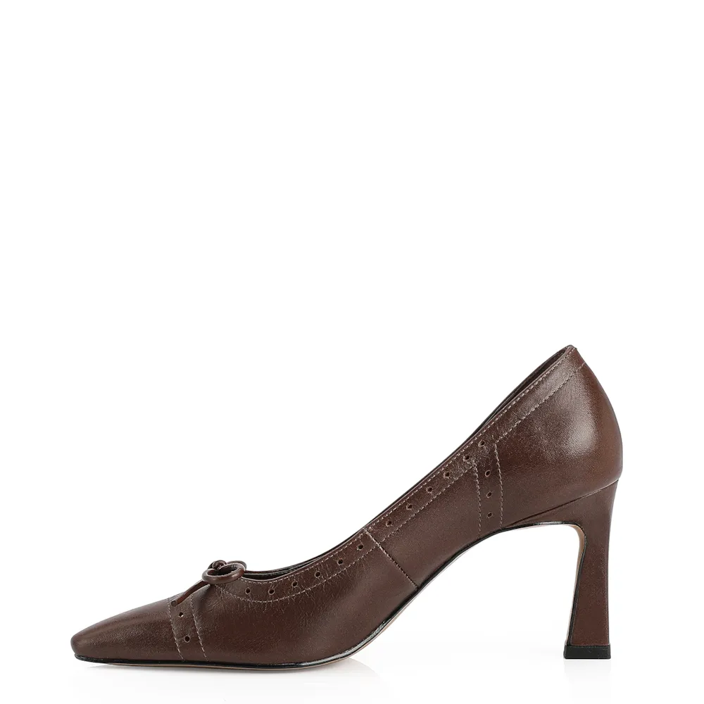 Scarpin Couro Marrom - imagem 5