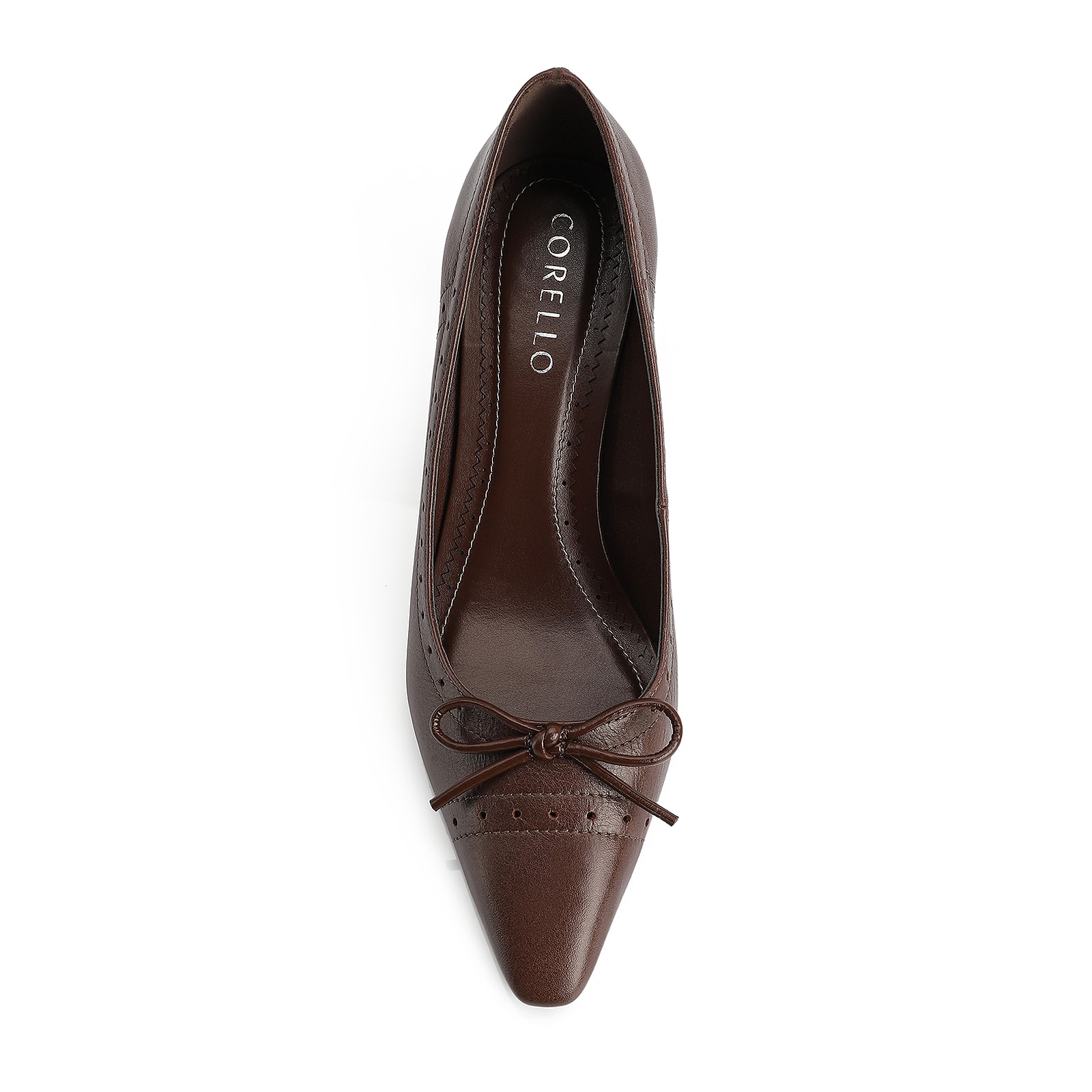 Scarpin Couro Marrom