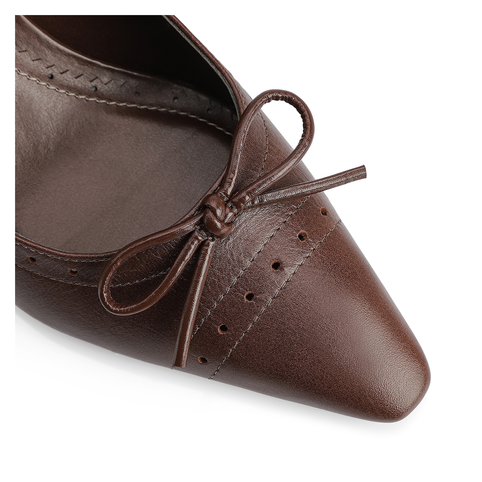 Scarpin Couro Marrom