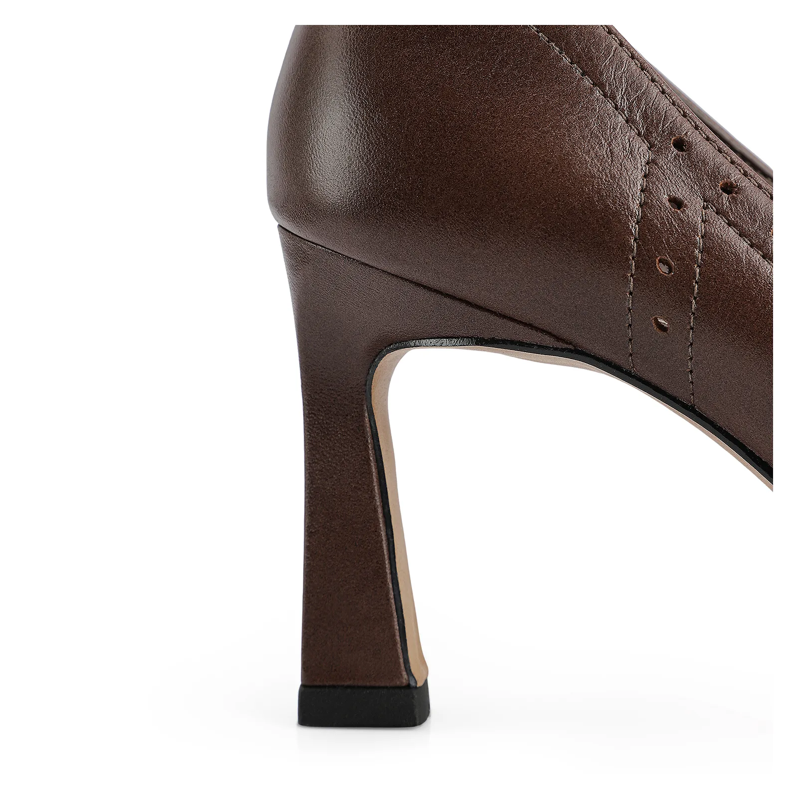 Scarpin Couro Marrom