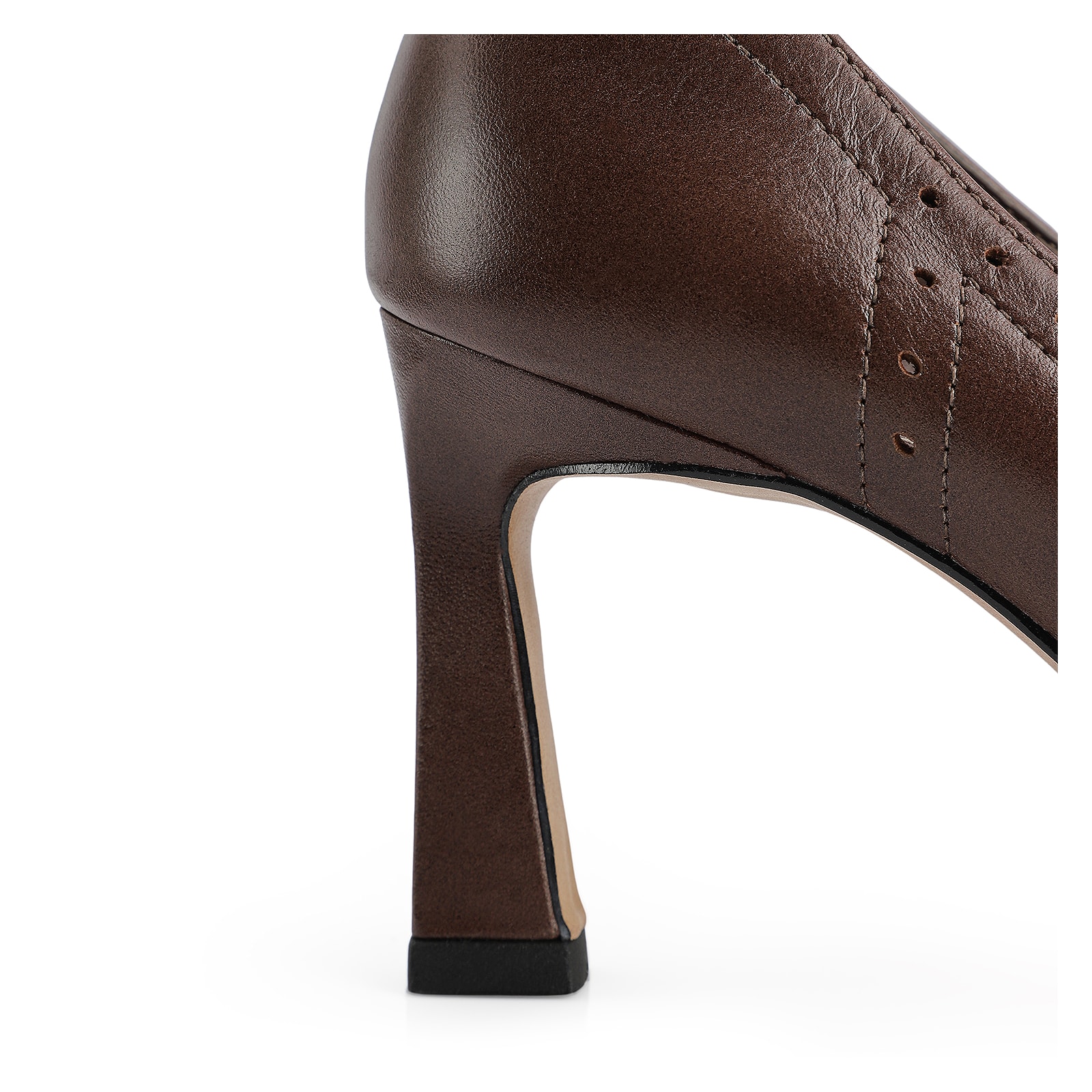 Scarpin Couro Marrom