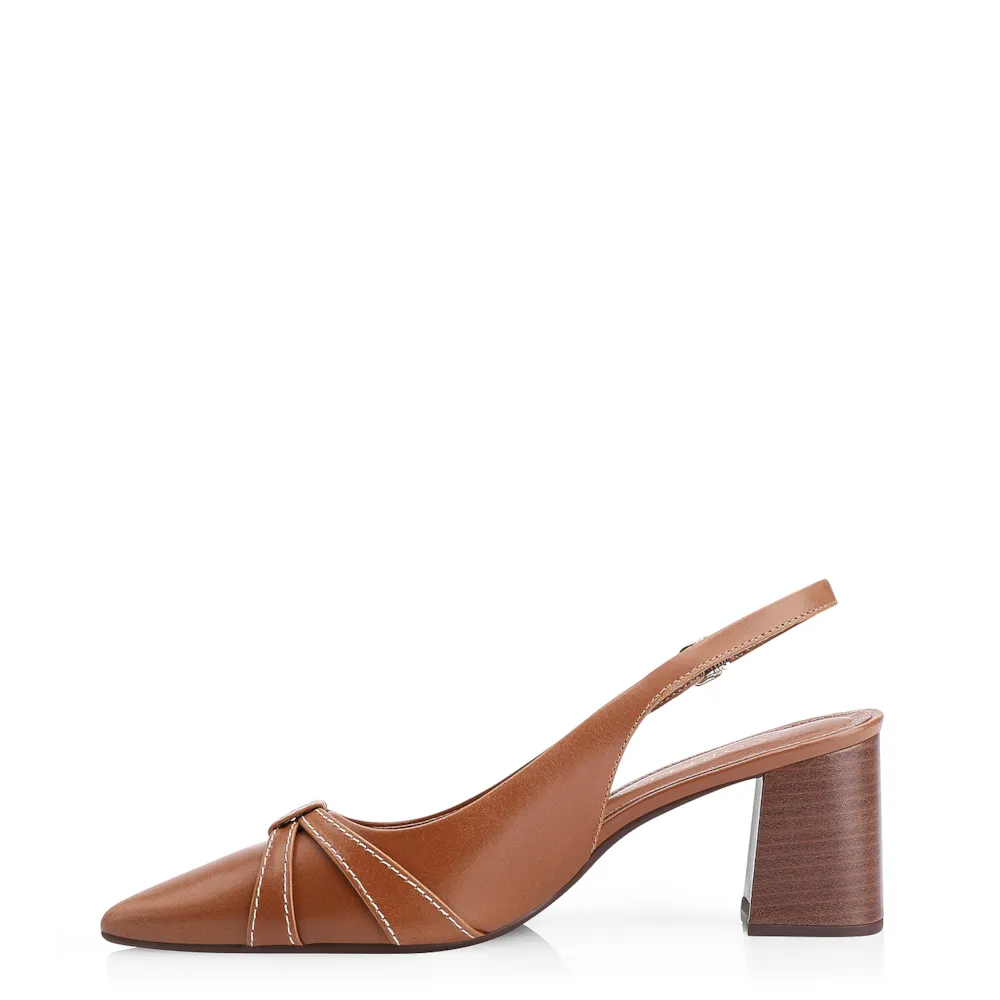 Scarpin Couro Marrom - imagem 4