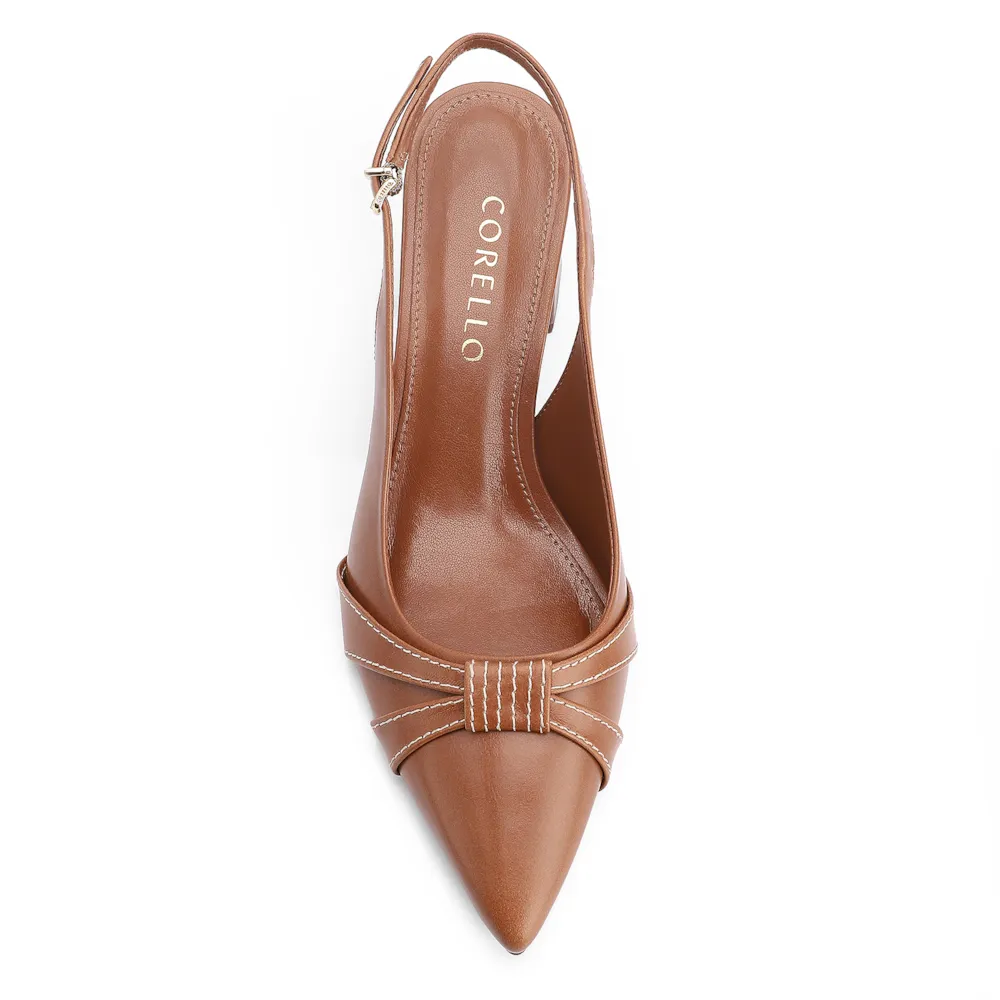 Scarpin Couro Marrom - imagem 5