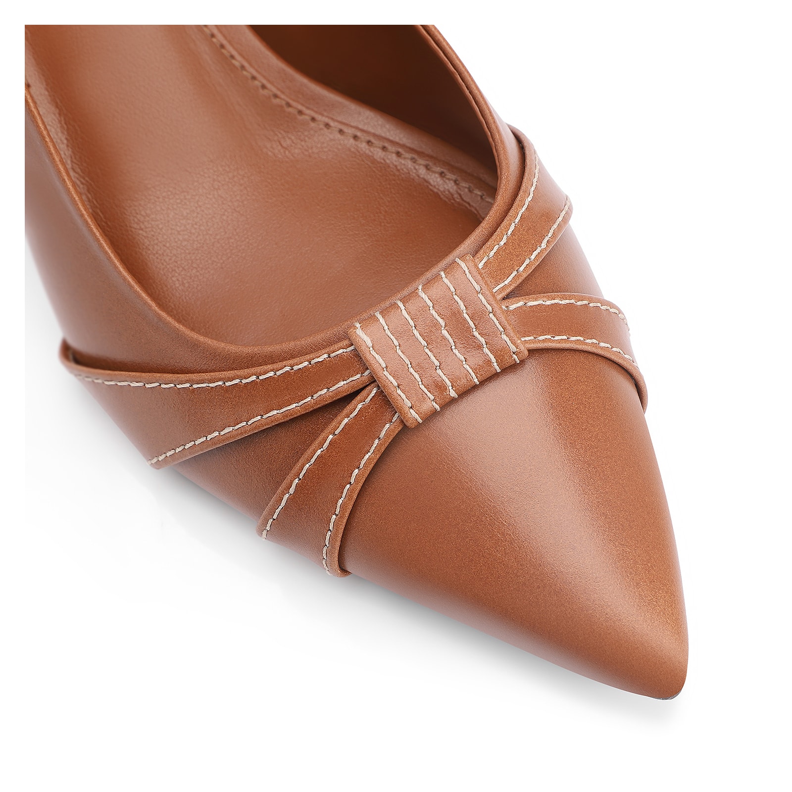 Scarpin Couro Marrom
