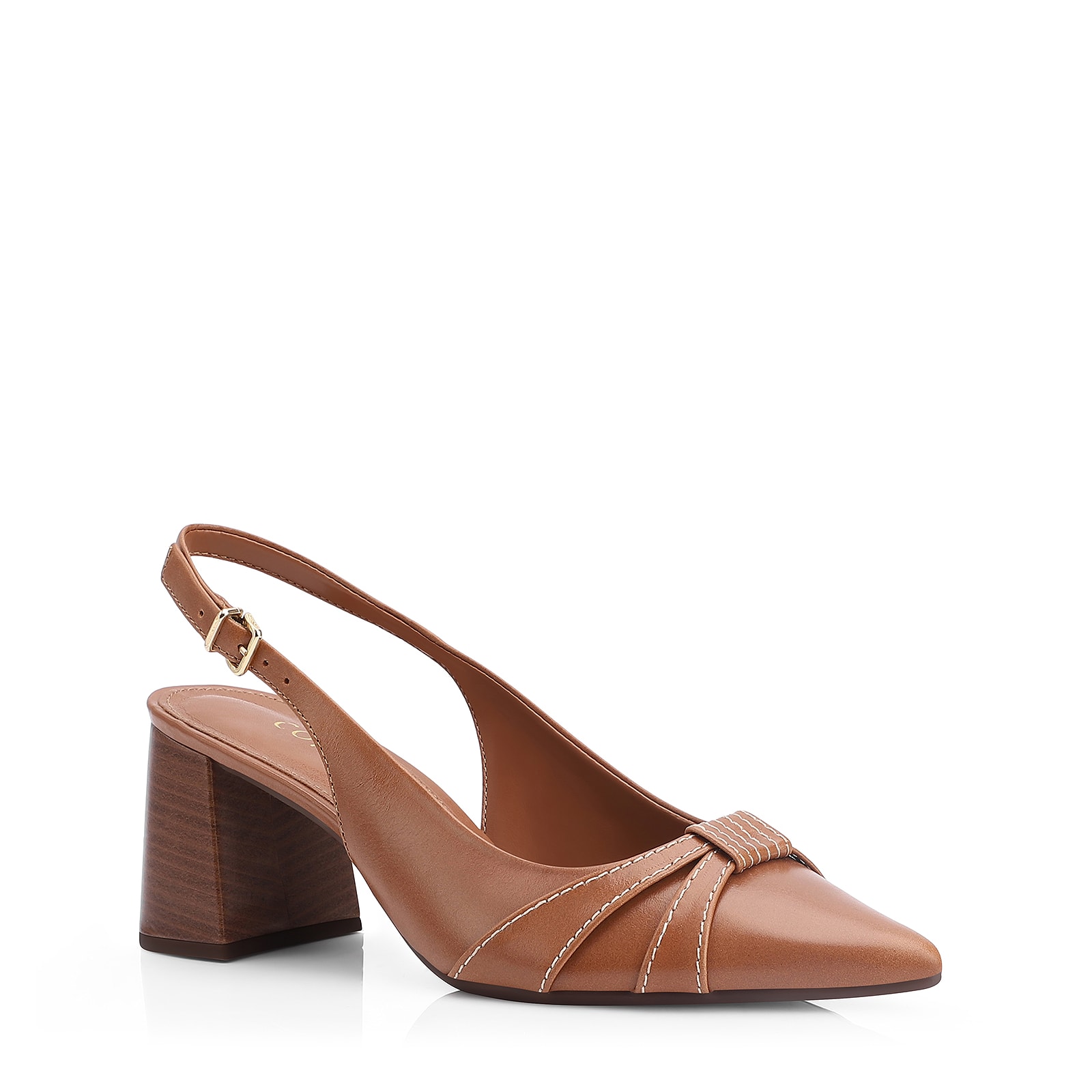 Scarpin Couro Marrom