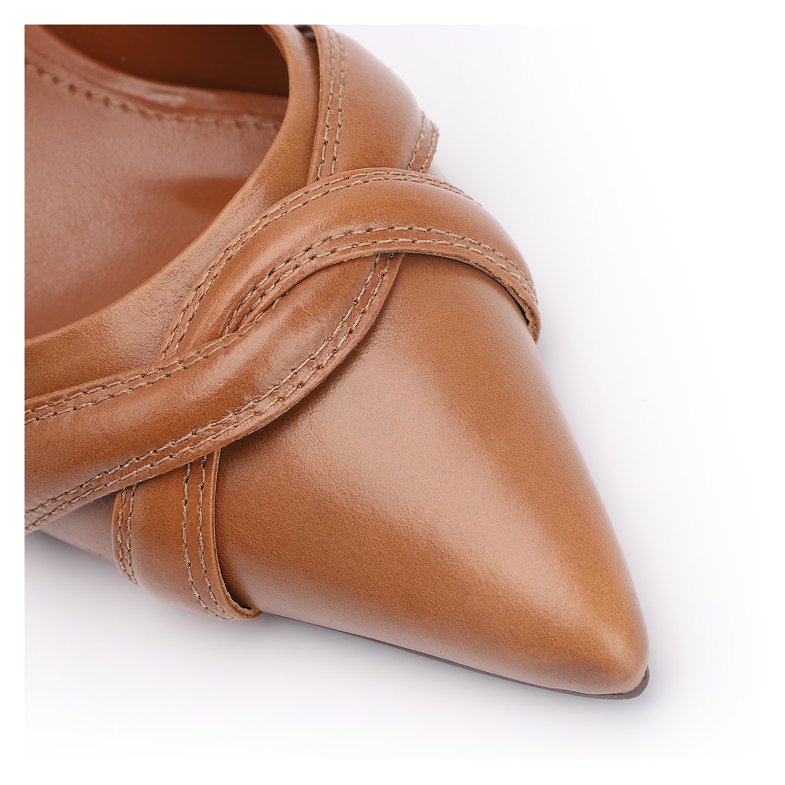 Scarpin Couro Marrom