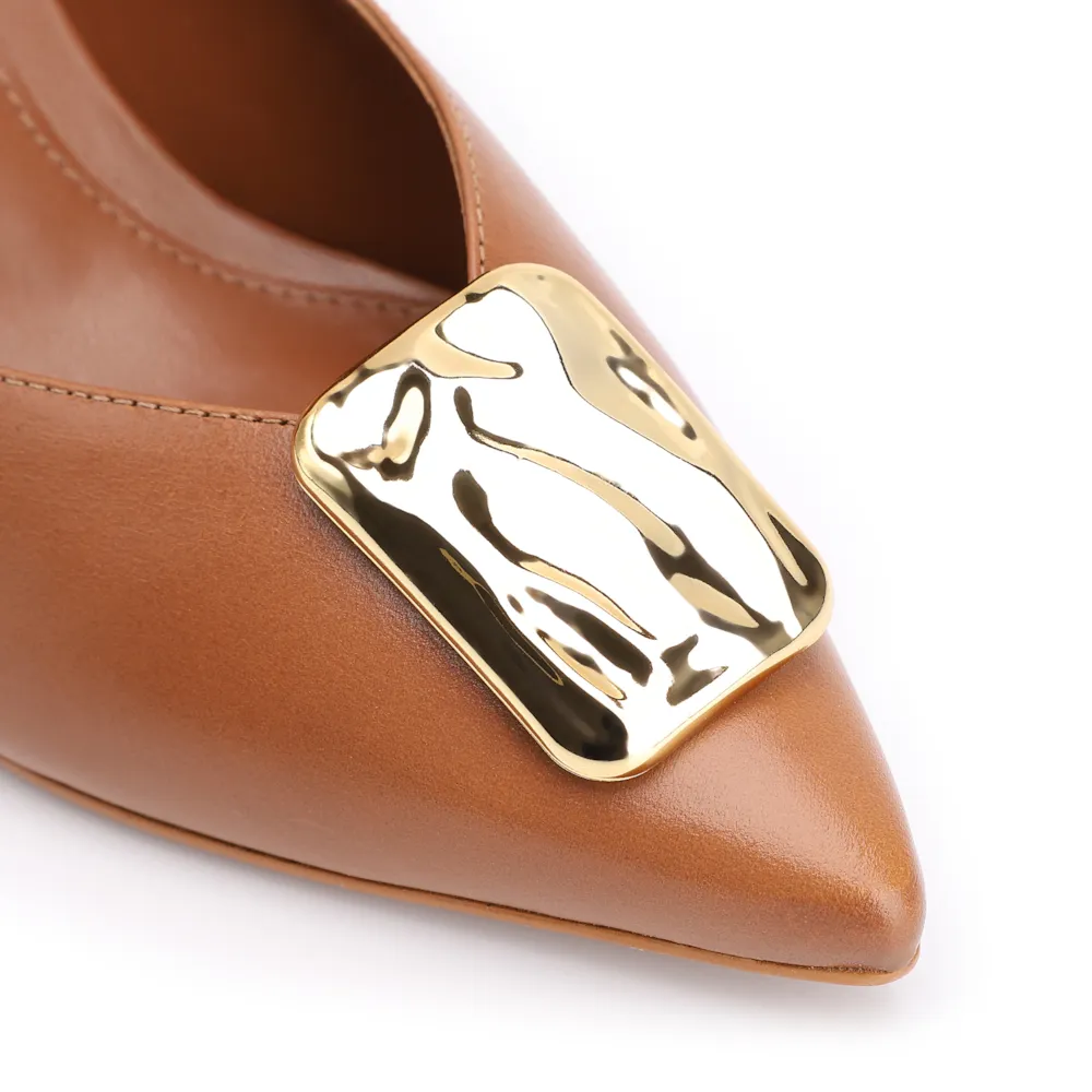 Scarpin Couro Marrom - imagem 6