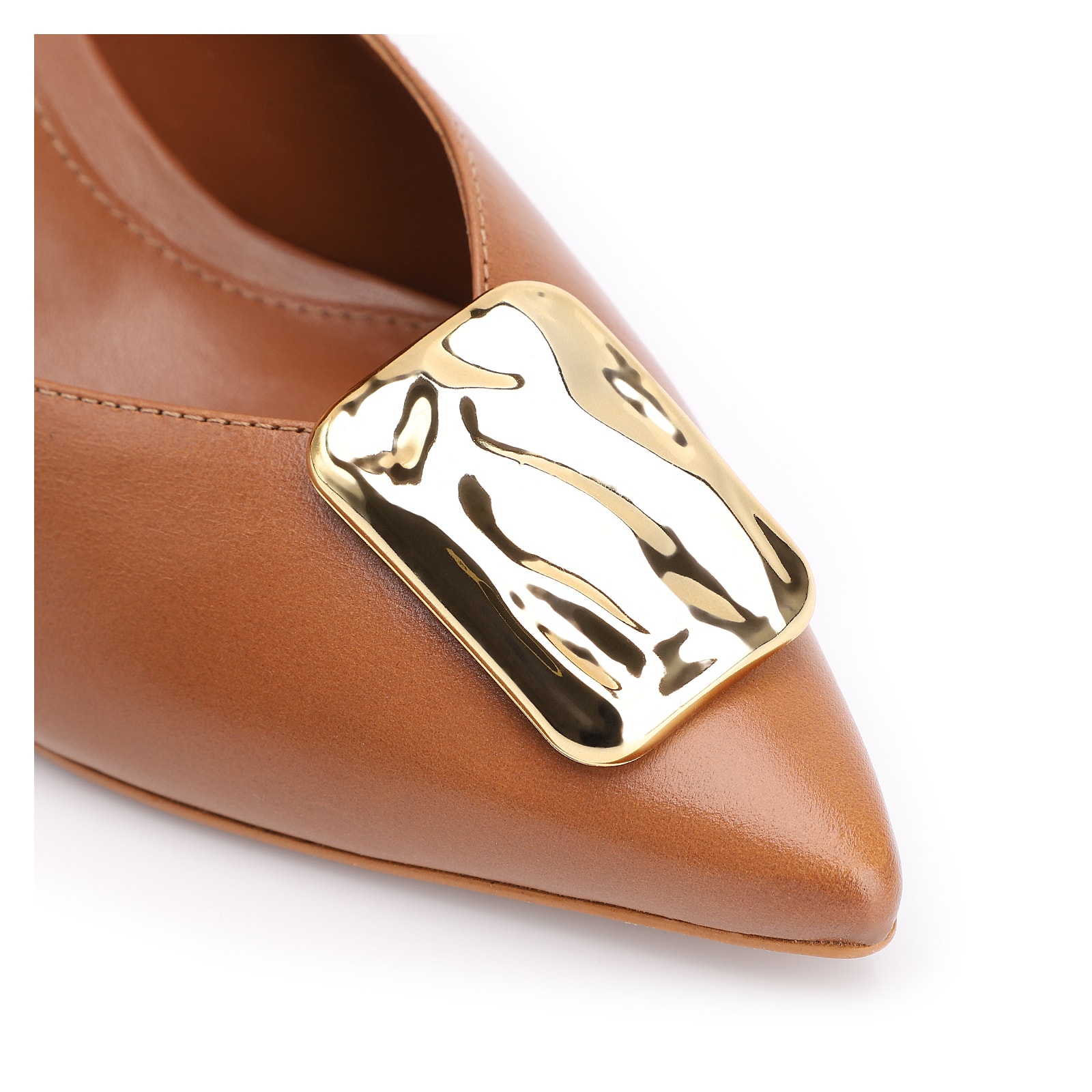 Scarpin Couro Marrom