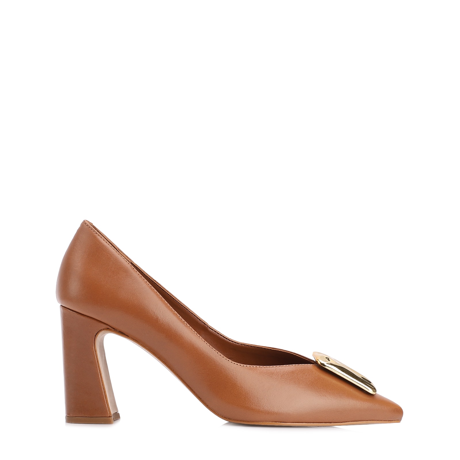 Scarpin Couro Marrom