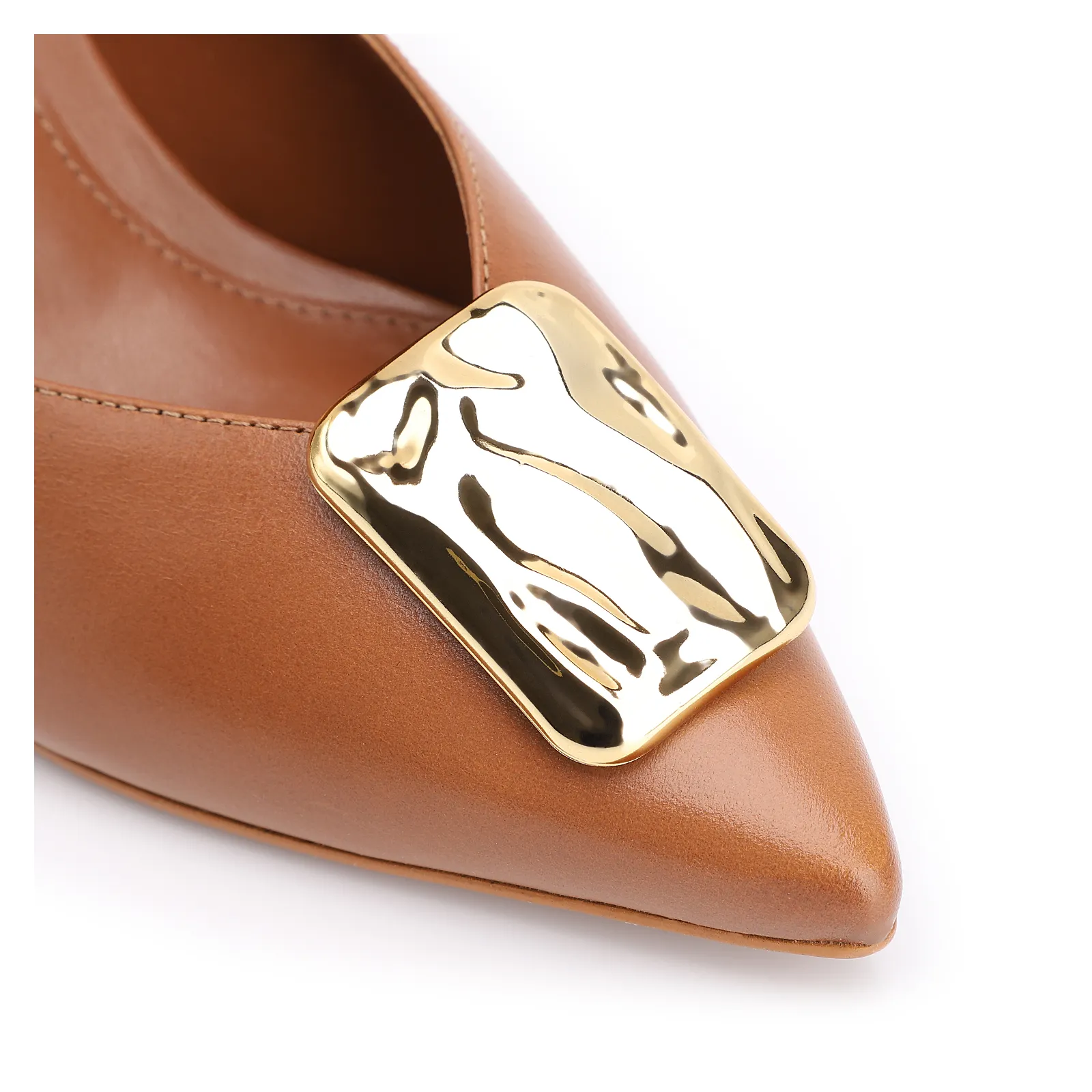 Scarpin Couro Marrom