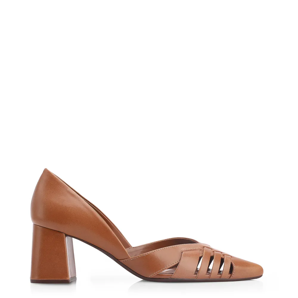 Scarpin Couro Marrom - imagem 3
