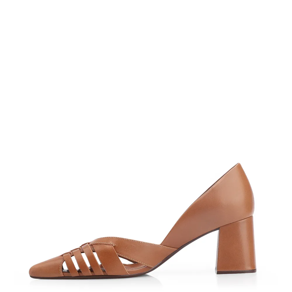 Scarpin Couro Marrom - imagem 5