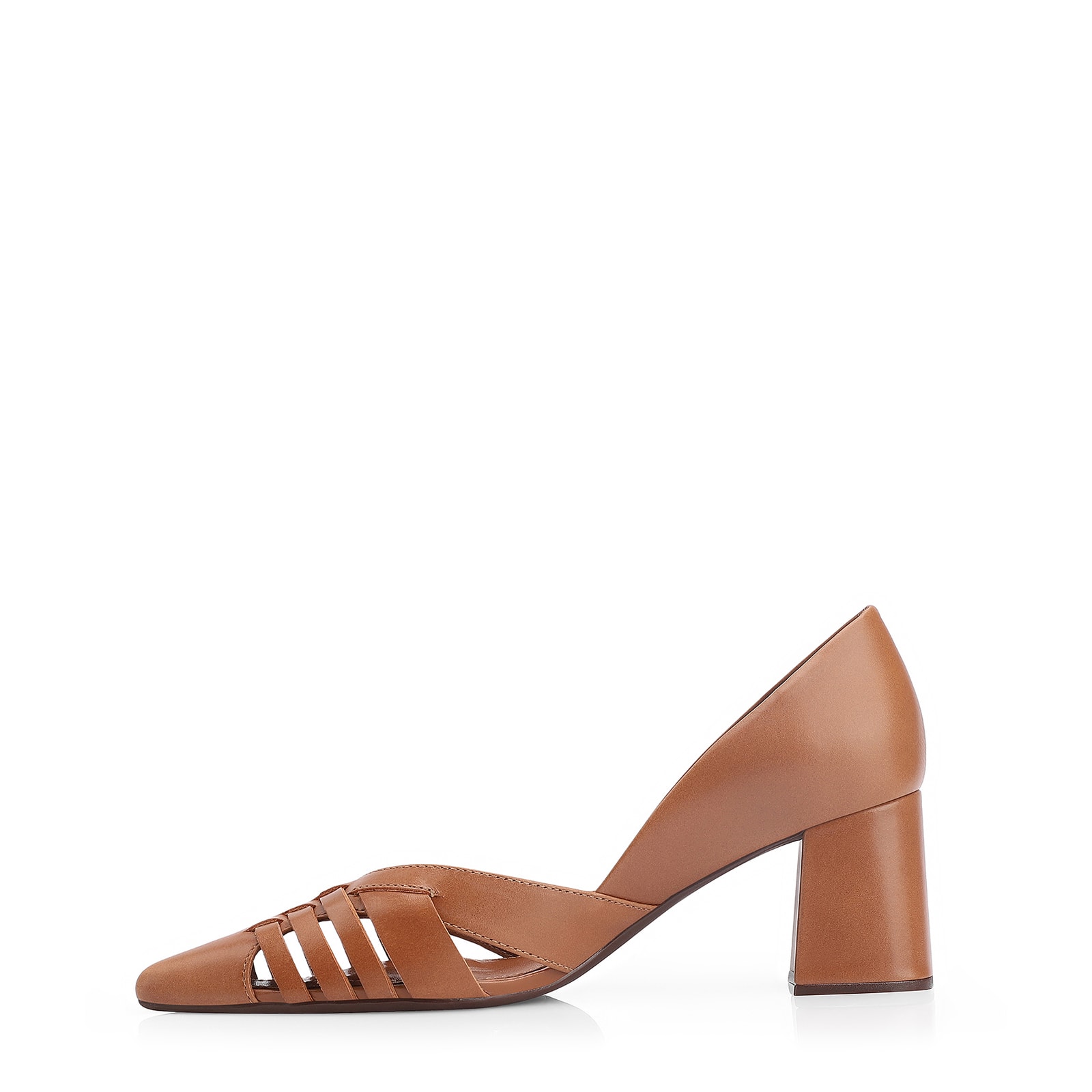 Scarpin Couro Marrom