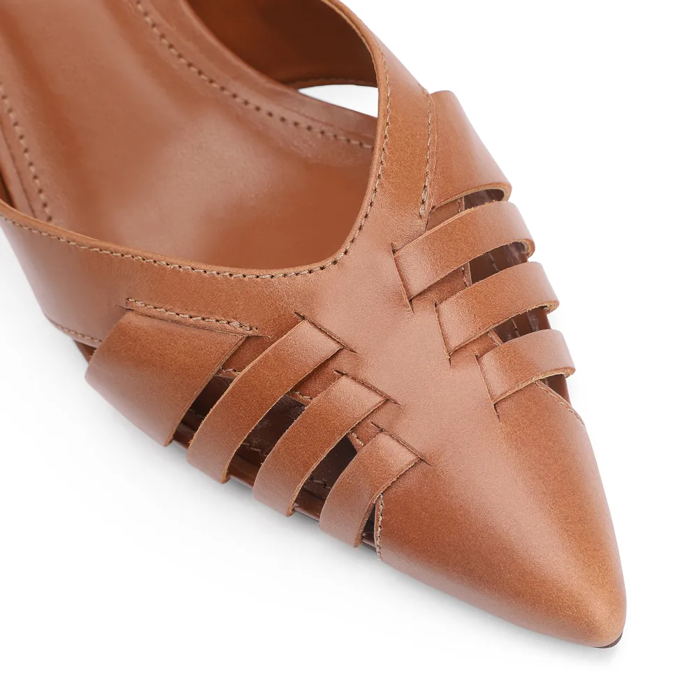 Scarpin Couro Marrom - imagem 7