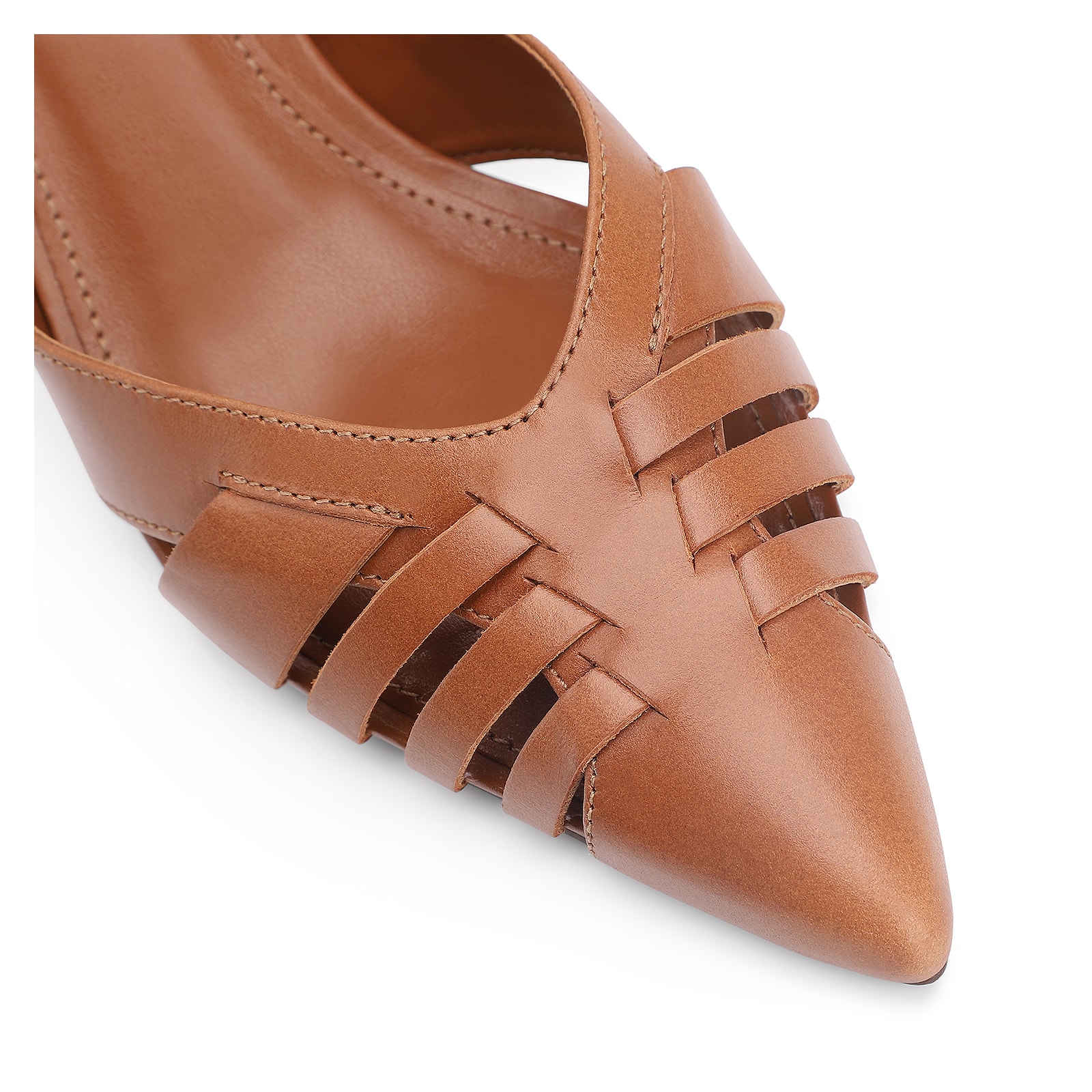 Scarpin Couro Marrom