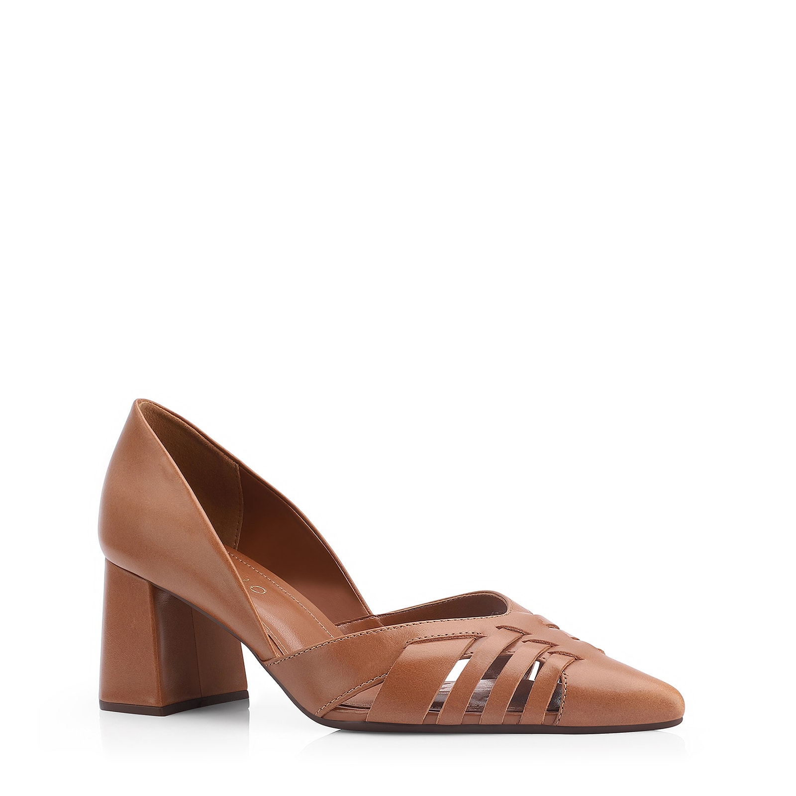 Scarpin Couro Marrom