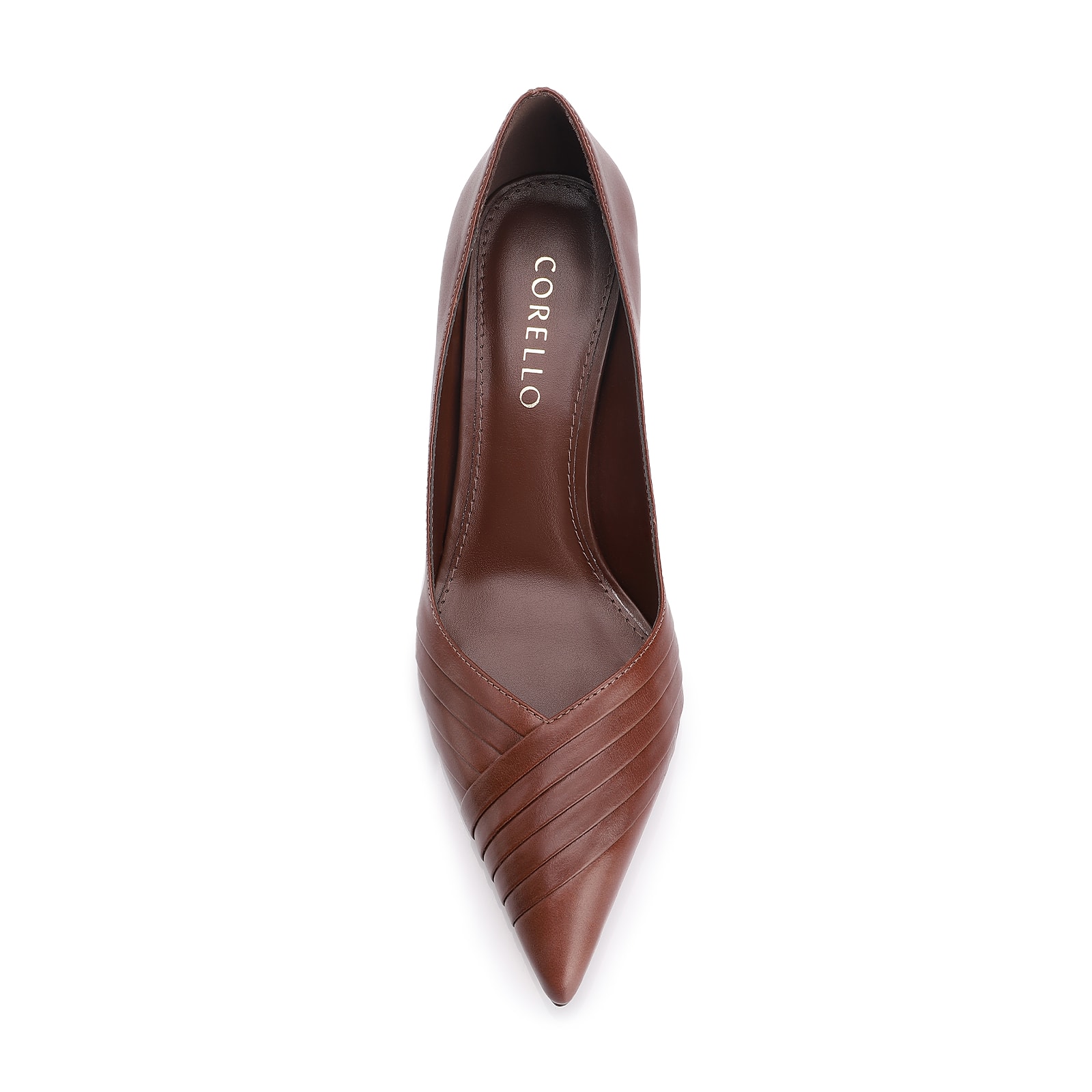 Scarpin Couro Marrom