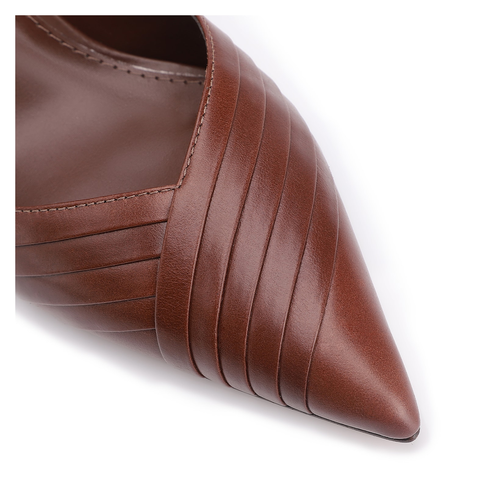 Scarpin Couro Marrom