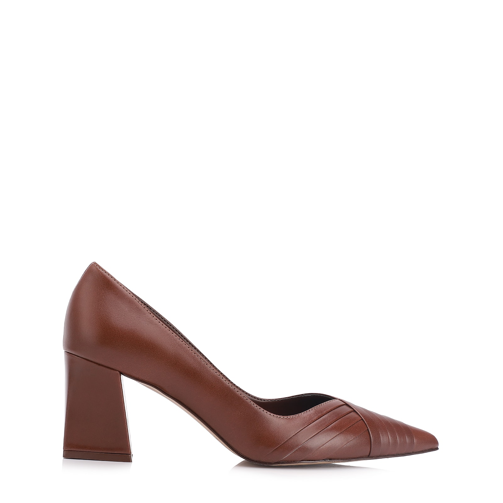Scarpin Couro Marrom