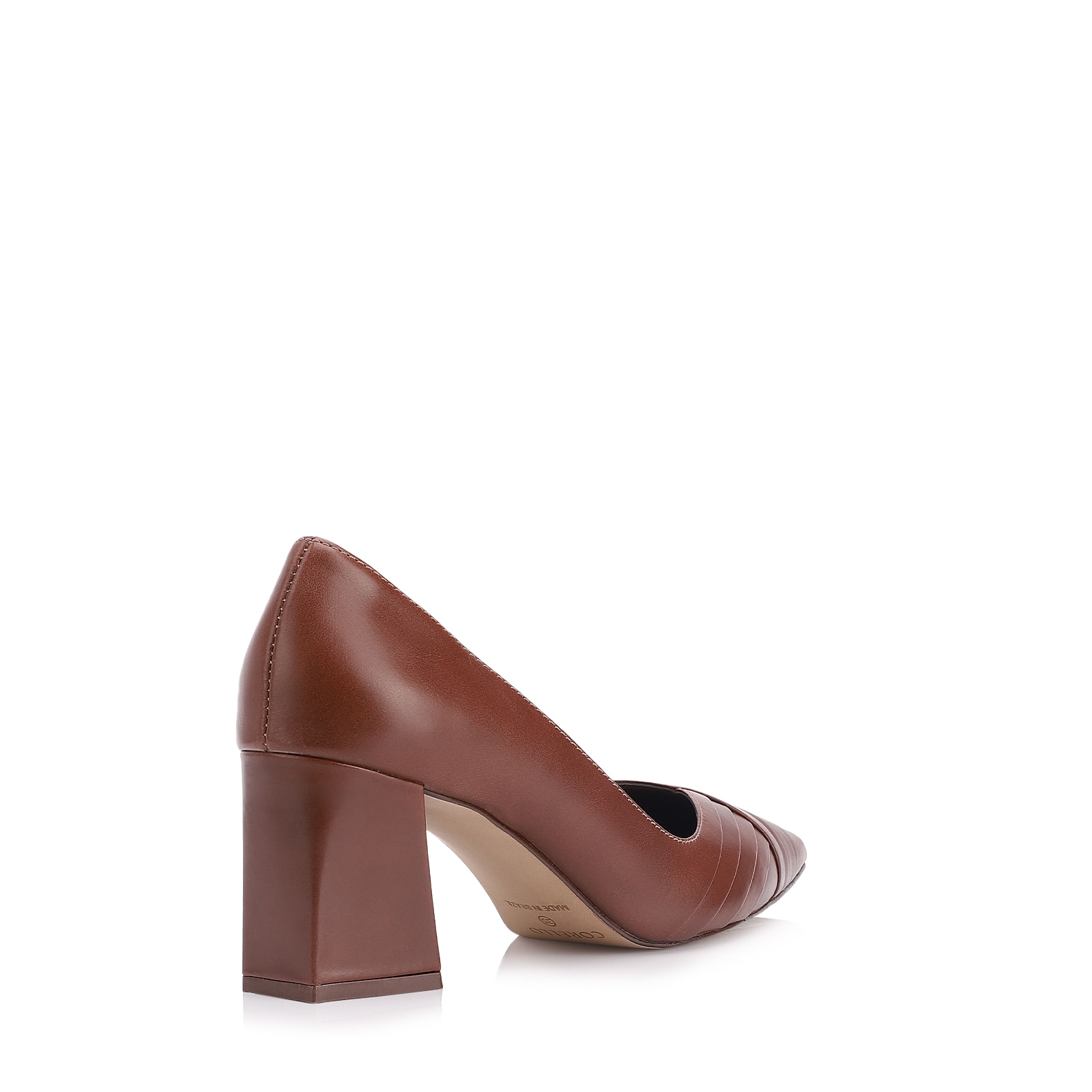 Scarpin Couro Marrom