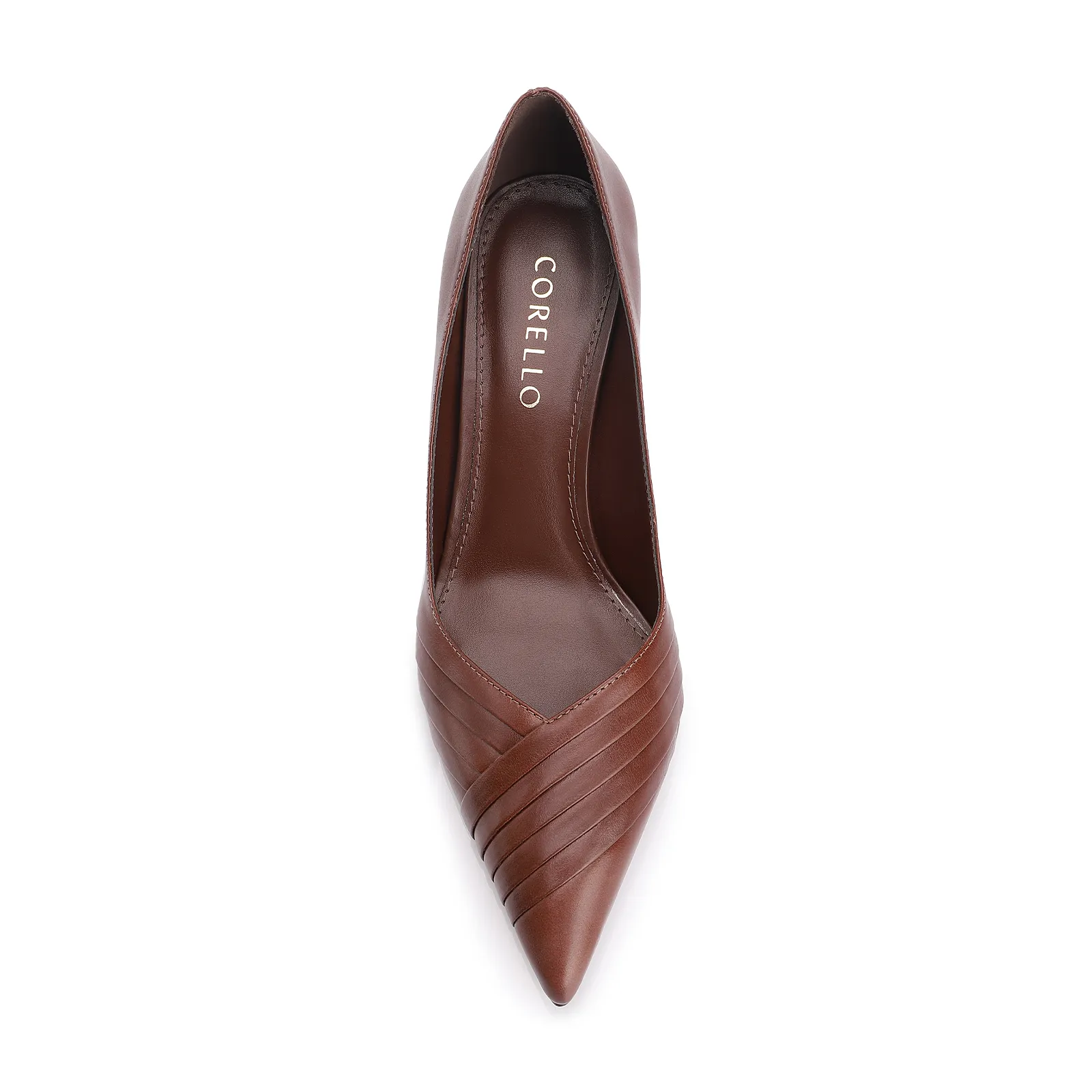 Scarpin Couro Marrom