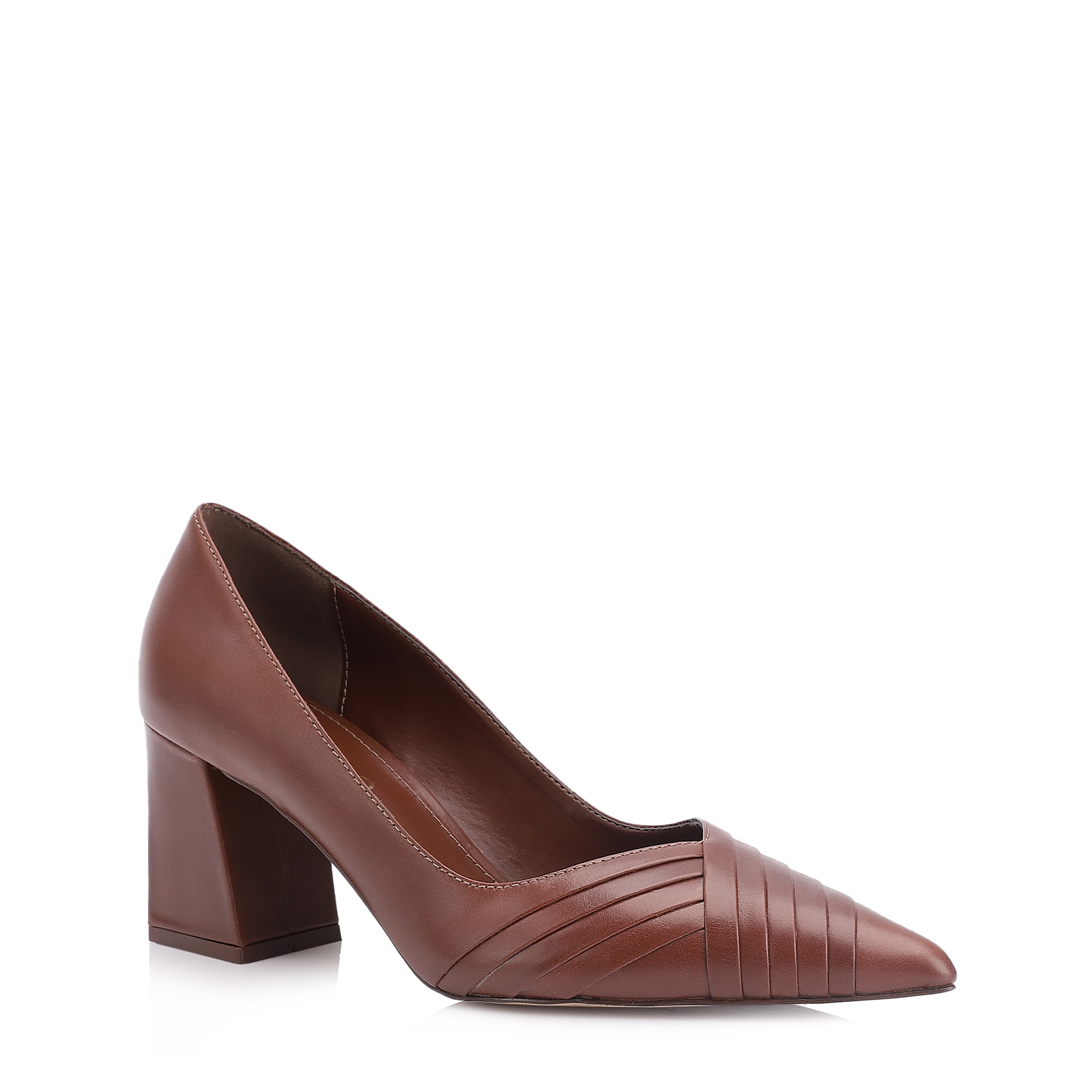 Scarpin Couro Marrom