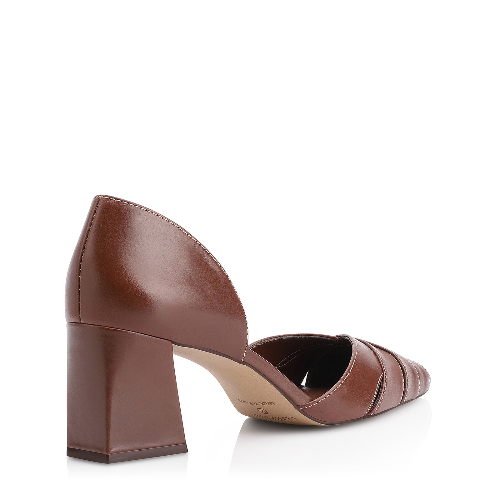 Scarpin Couro Marrom