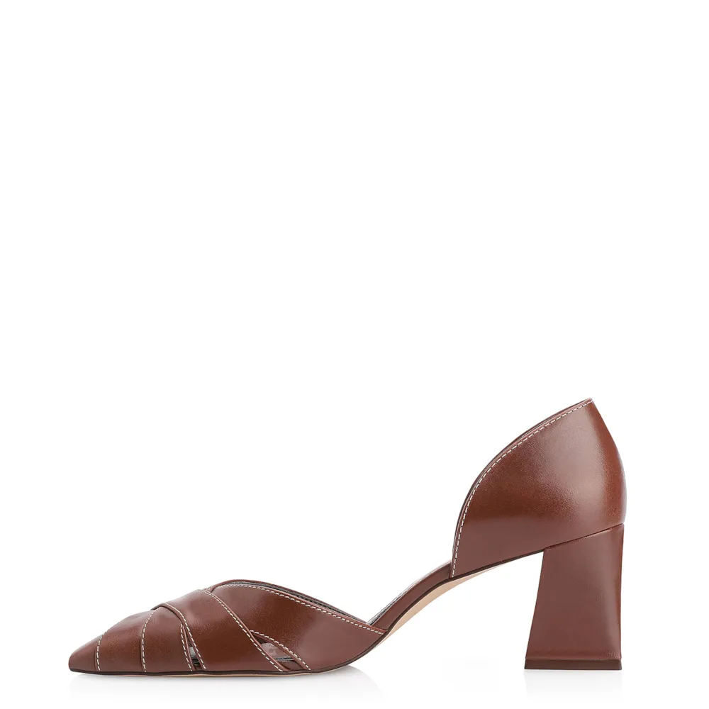 Scarpin Couro Marrom - imagem 4