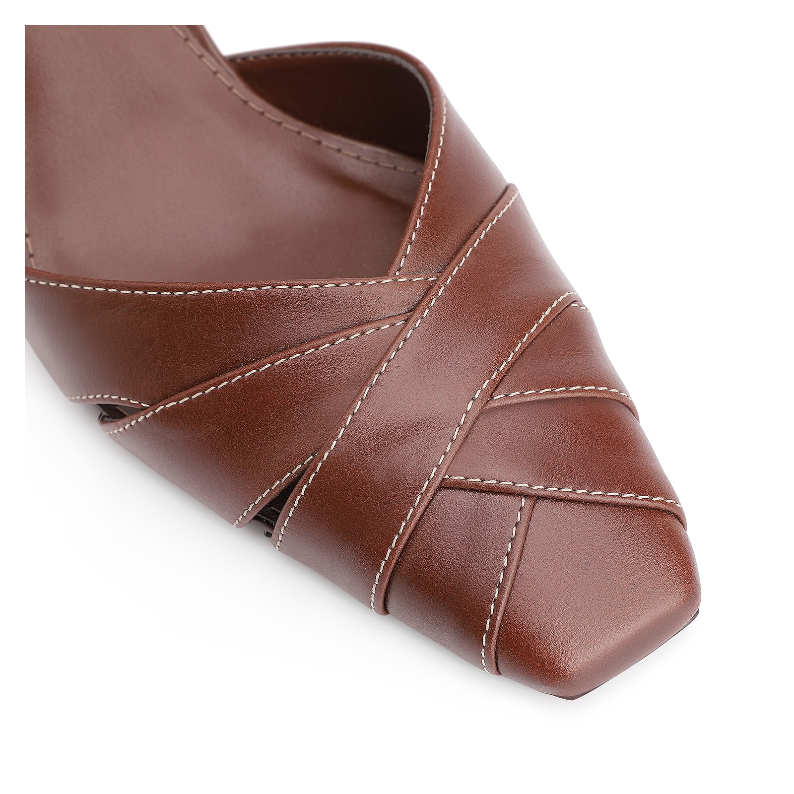 Scarpin Couro Marrom