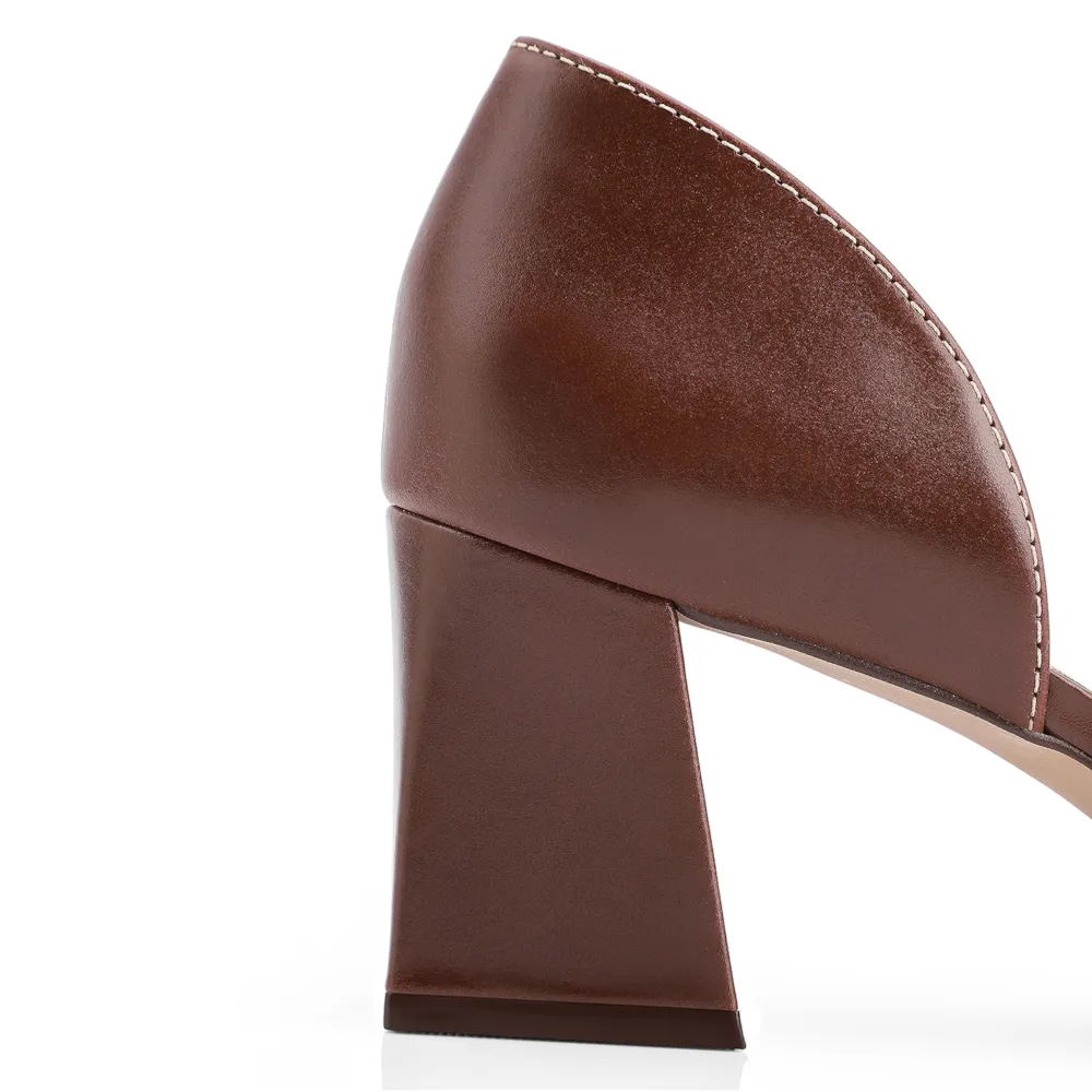 Scarpin Couro Marrom - imagem 7