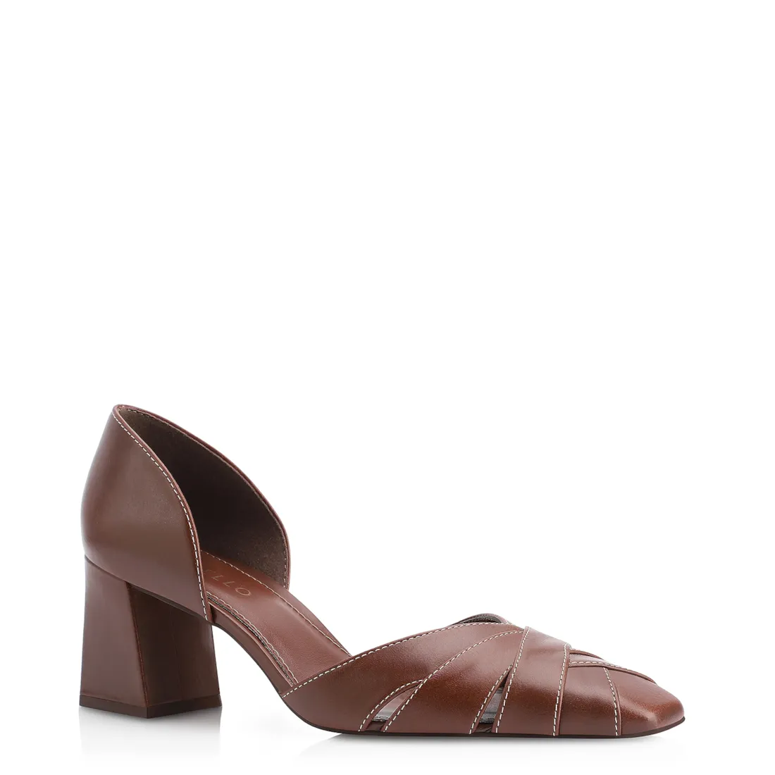 Scarpin Couro Marrom
