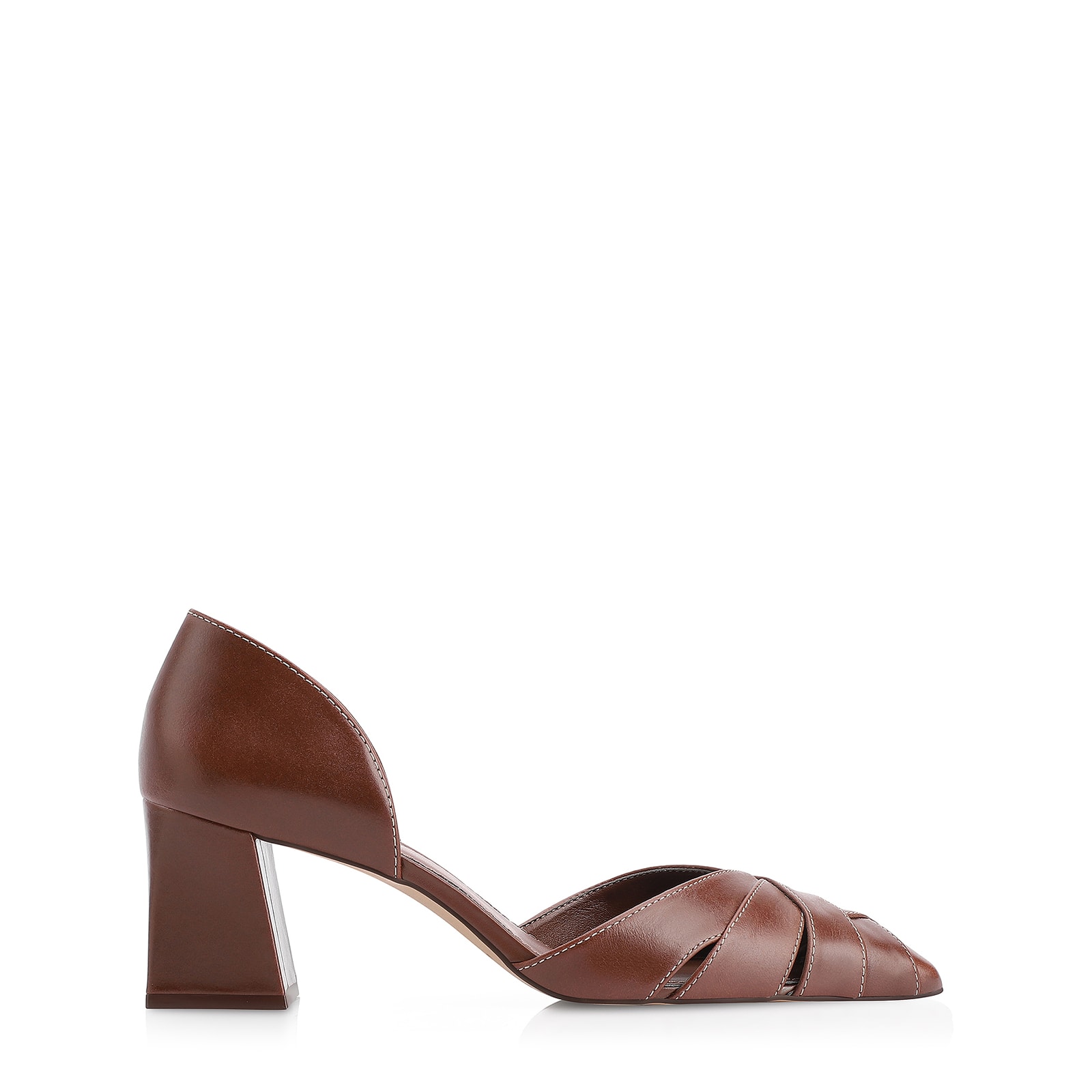 Scarpin Couro Marrom