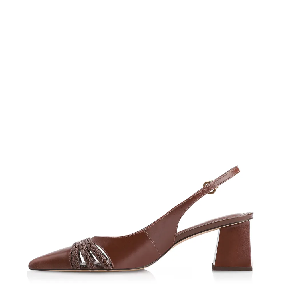 Scarpin Couro Marrom - imagem 4