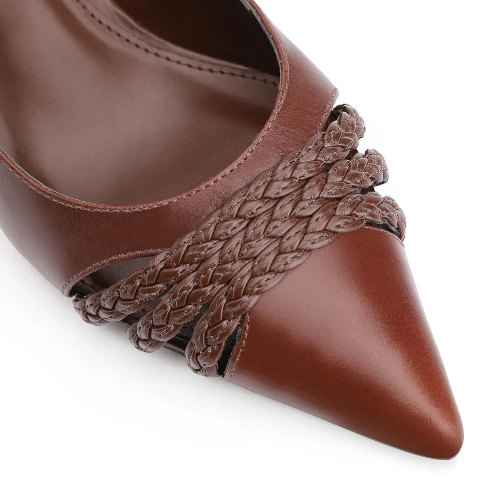 Scarpin Couro Marrom - imagem 6