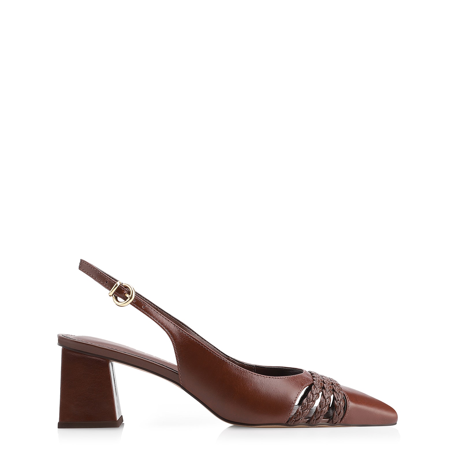 Scarpin Couro Marrom