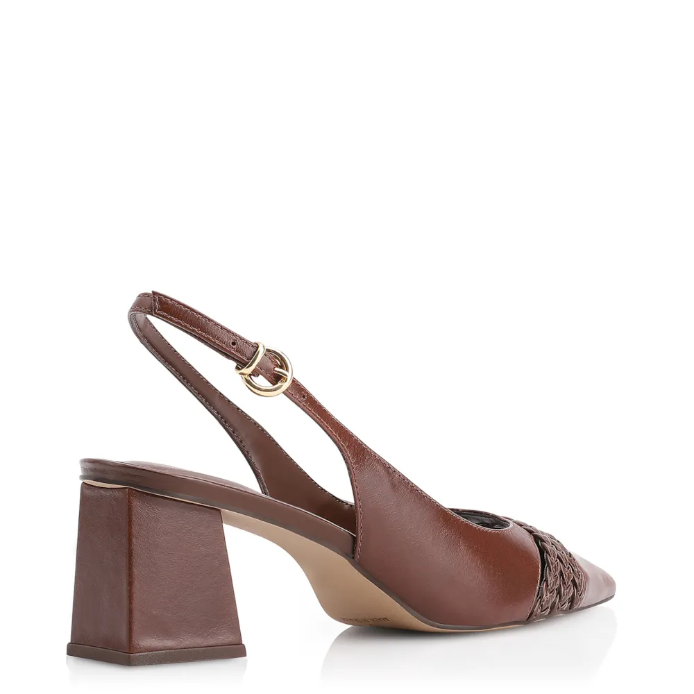 Scarpin Couro Marrom - imagem 3