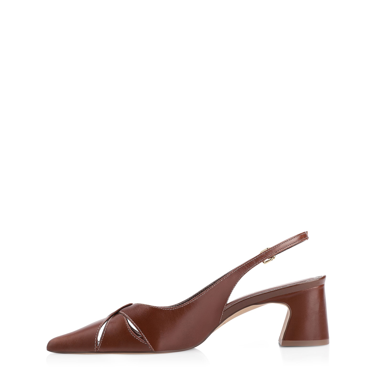 Scarpin Couro Marrom
