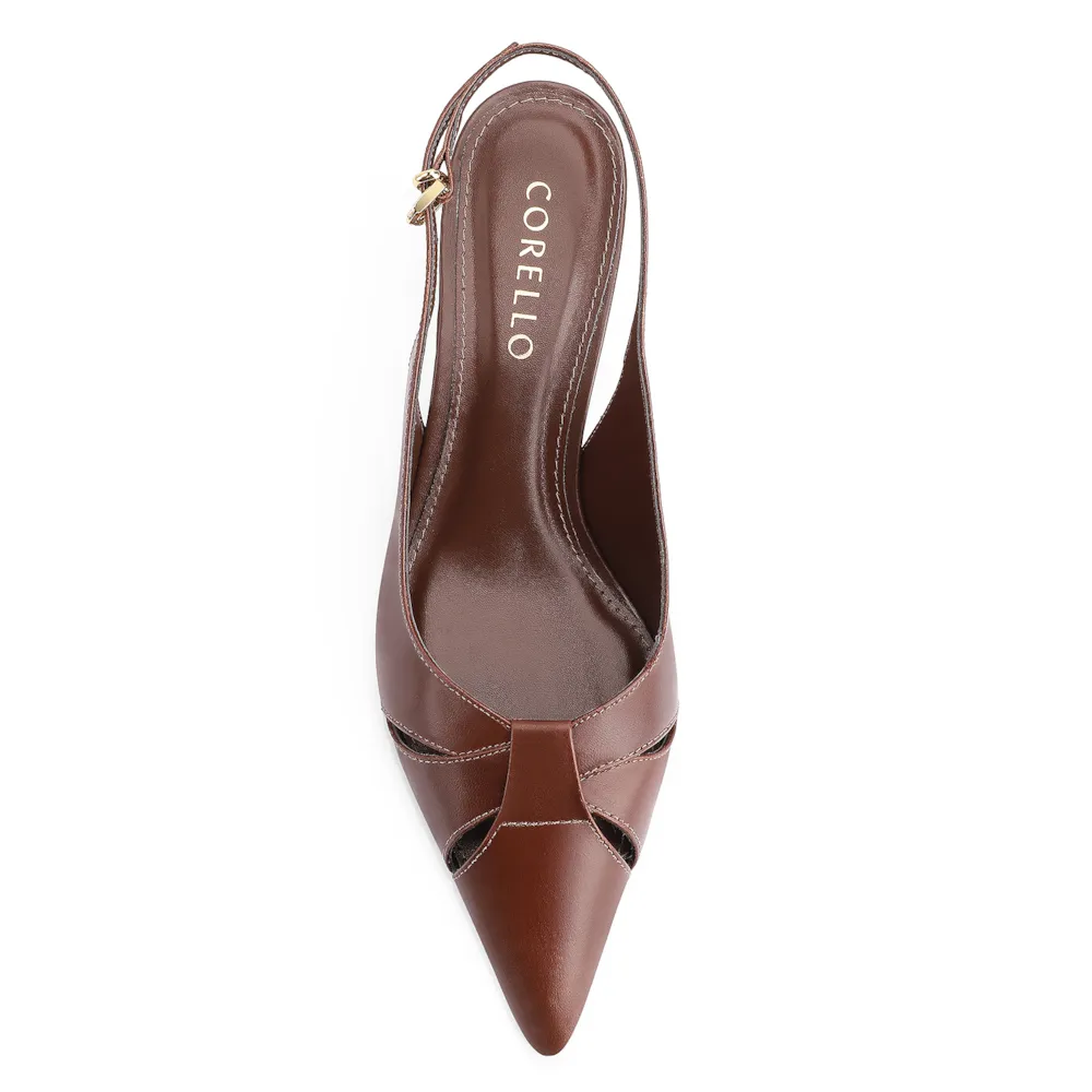 Scarpin Couro Marrom - imagem 5