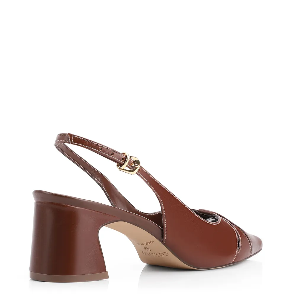 Scarpin Couro Marrom - imagem 3