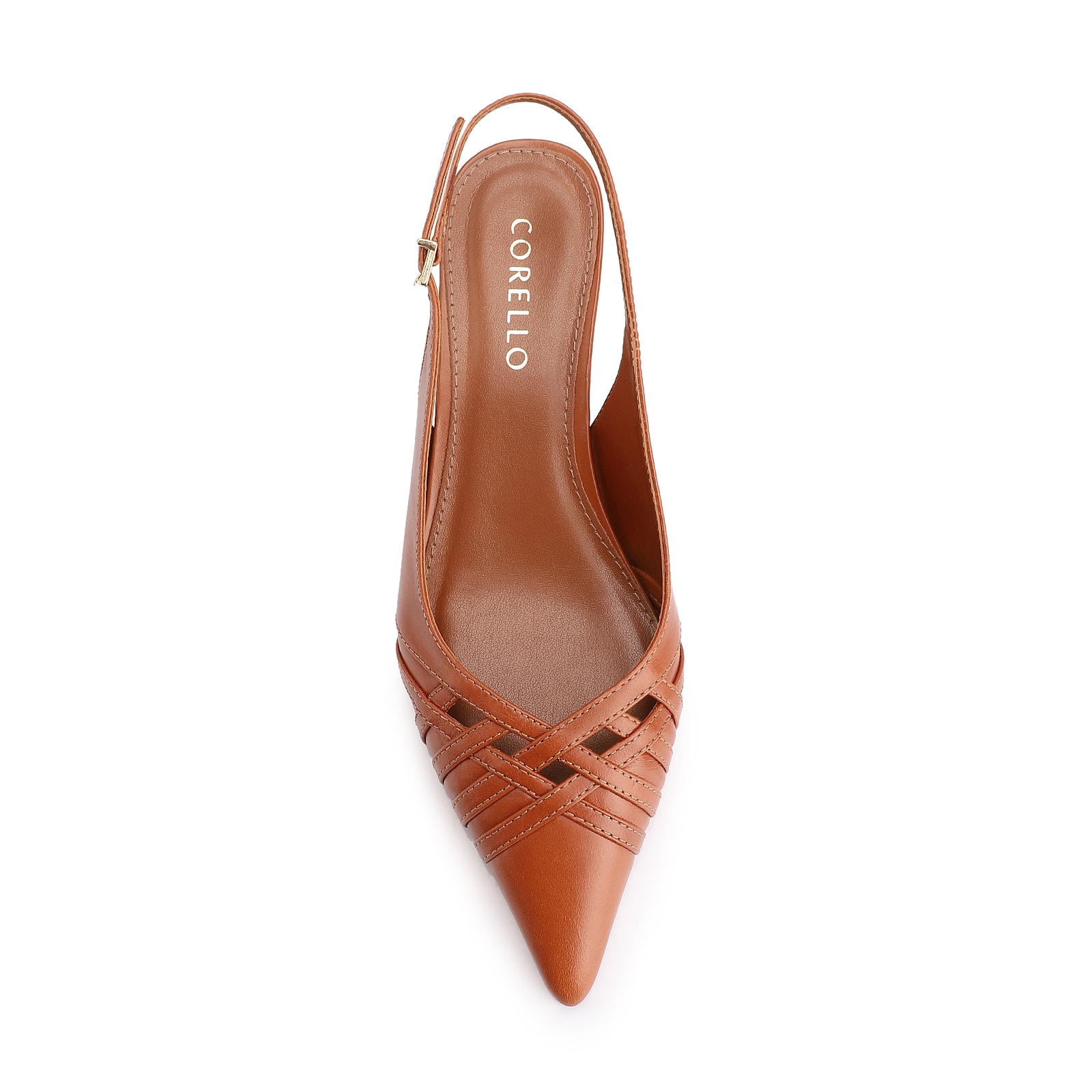 Scarpin Couro Marrom