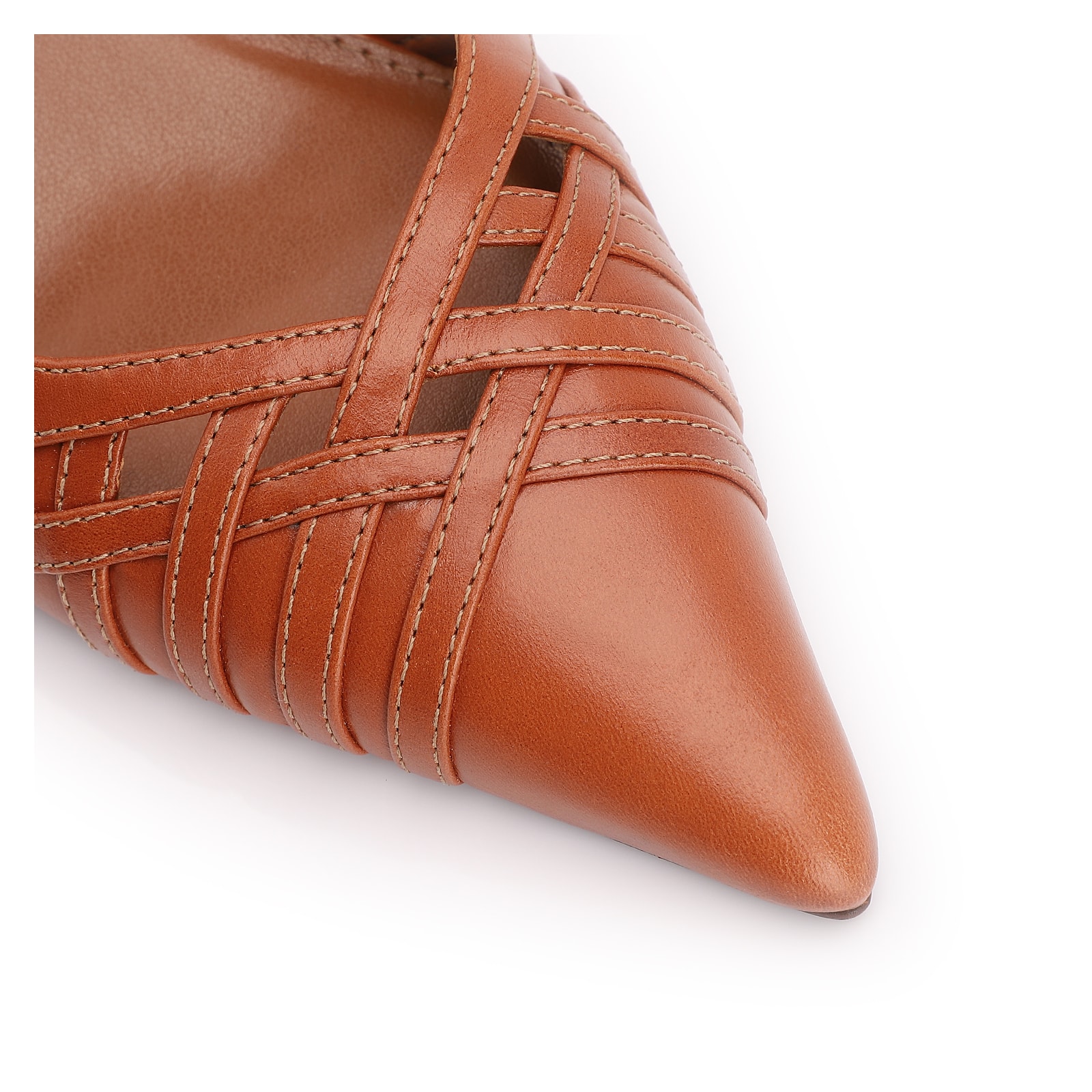 Scarpin Couro Marrom