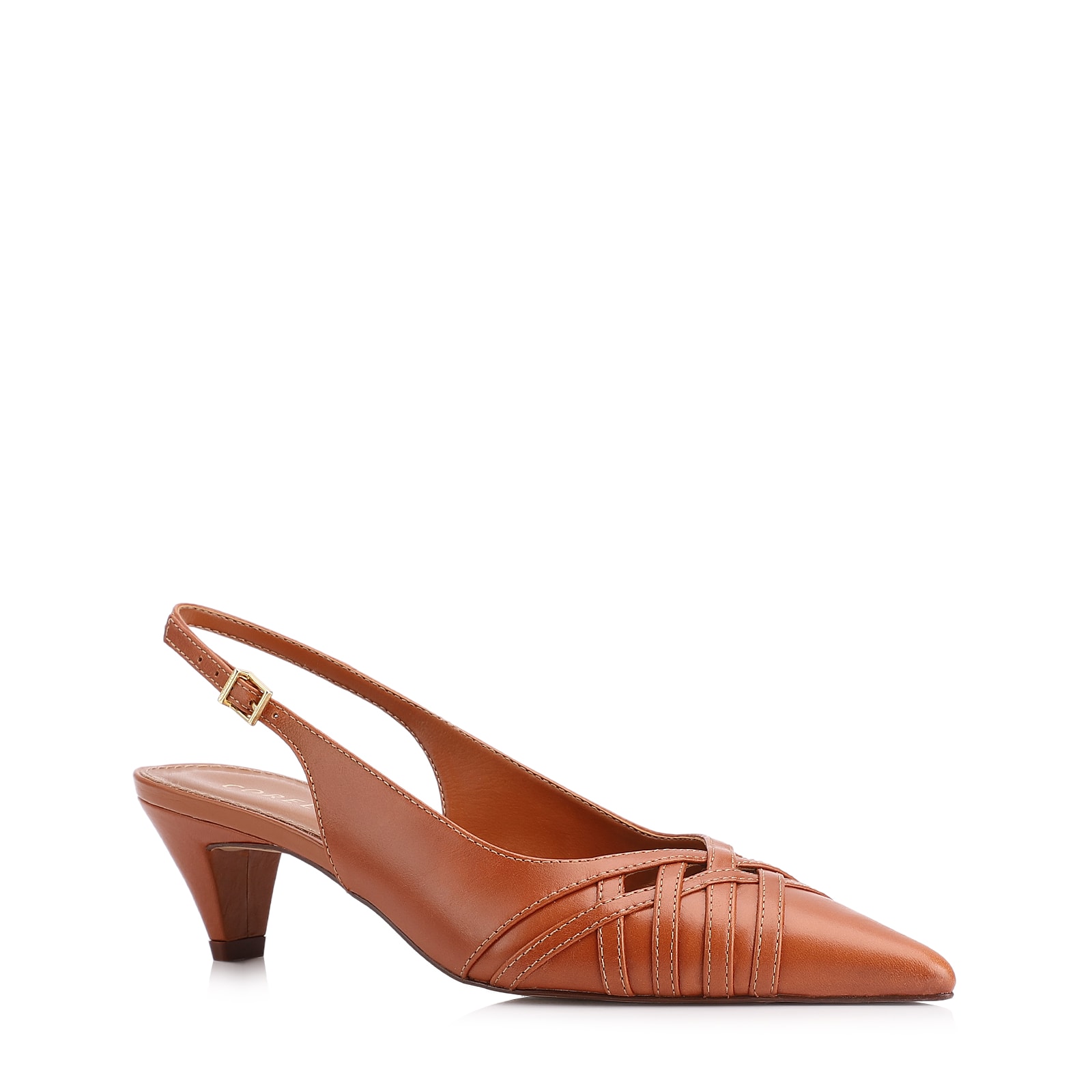 Scarpin Couro Marrom