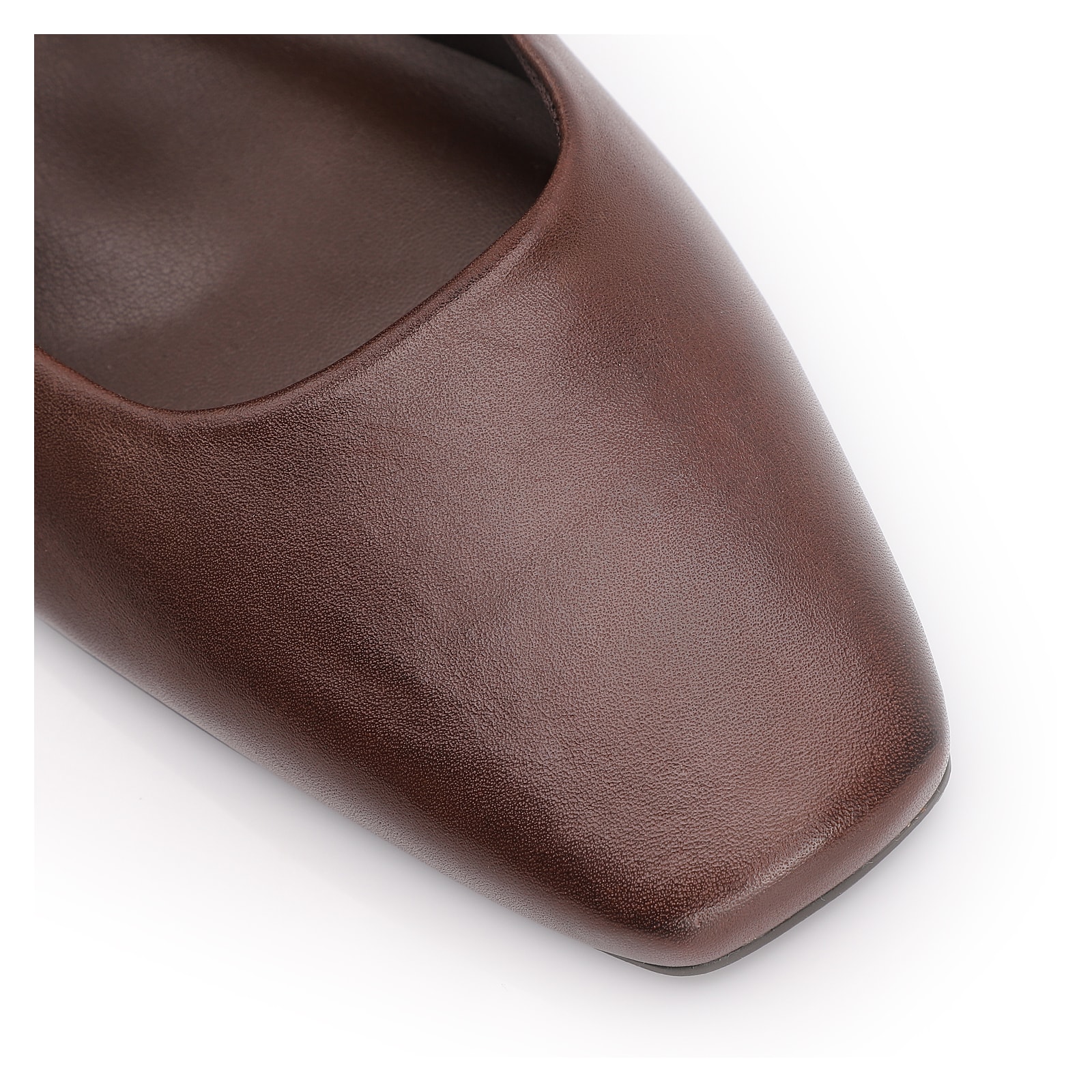 Scarpin Couro Marrom