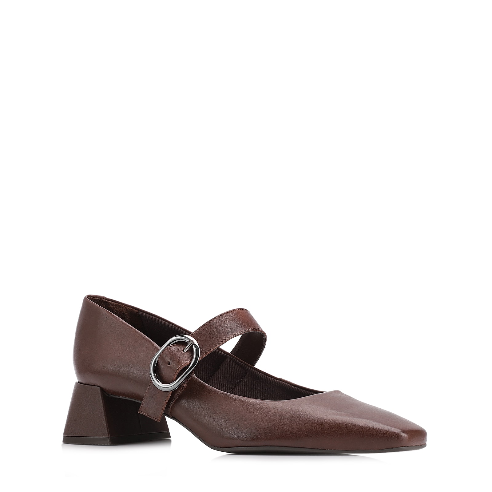 Scarpin Couro Marrom