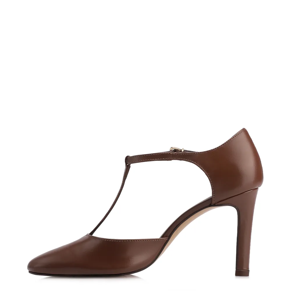 Scarpin Couro Marrom - imagem 4