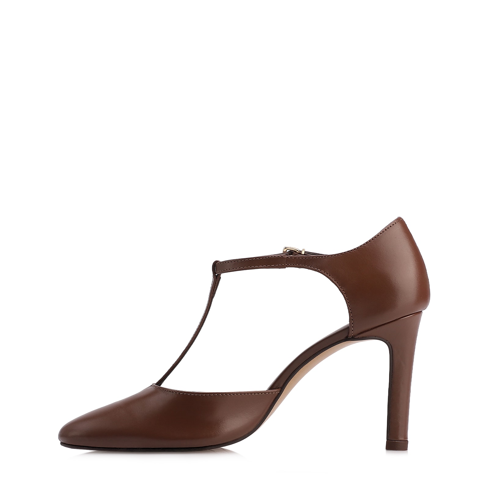 Scarpin Couro Marrom