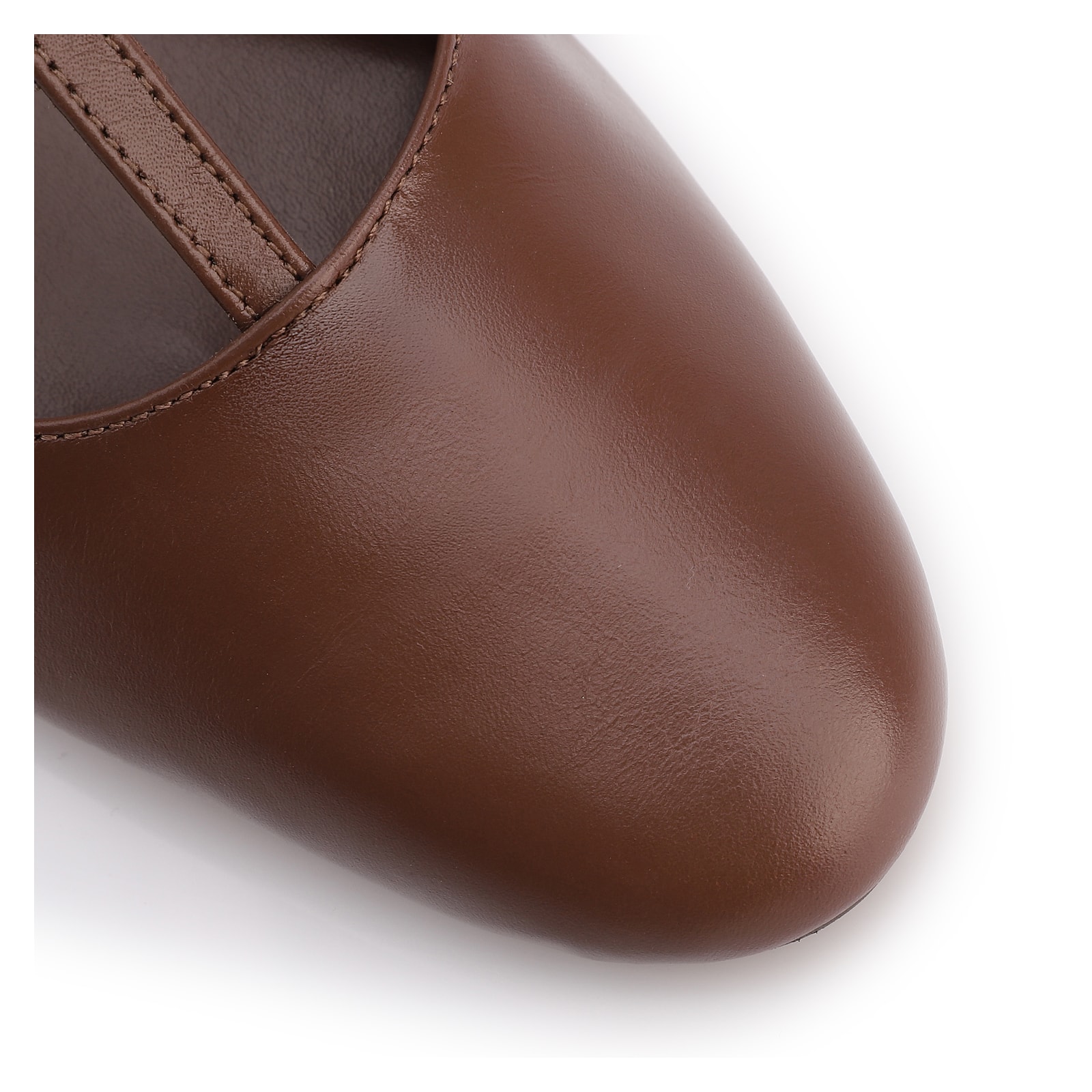 Scarpin Couro Marrom